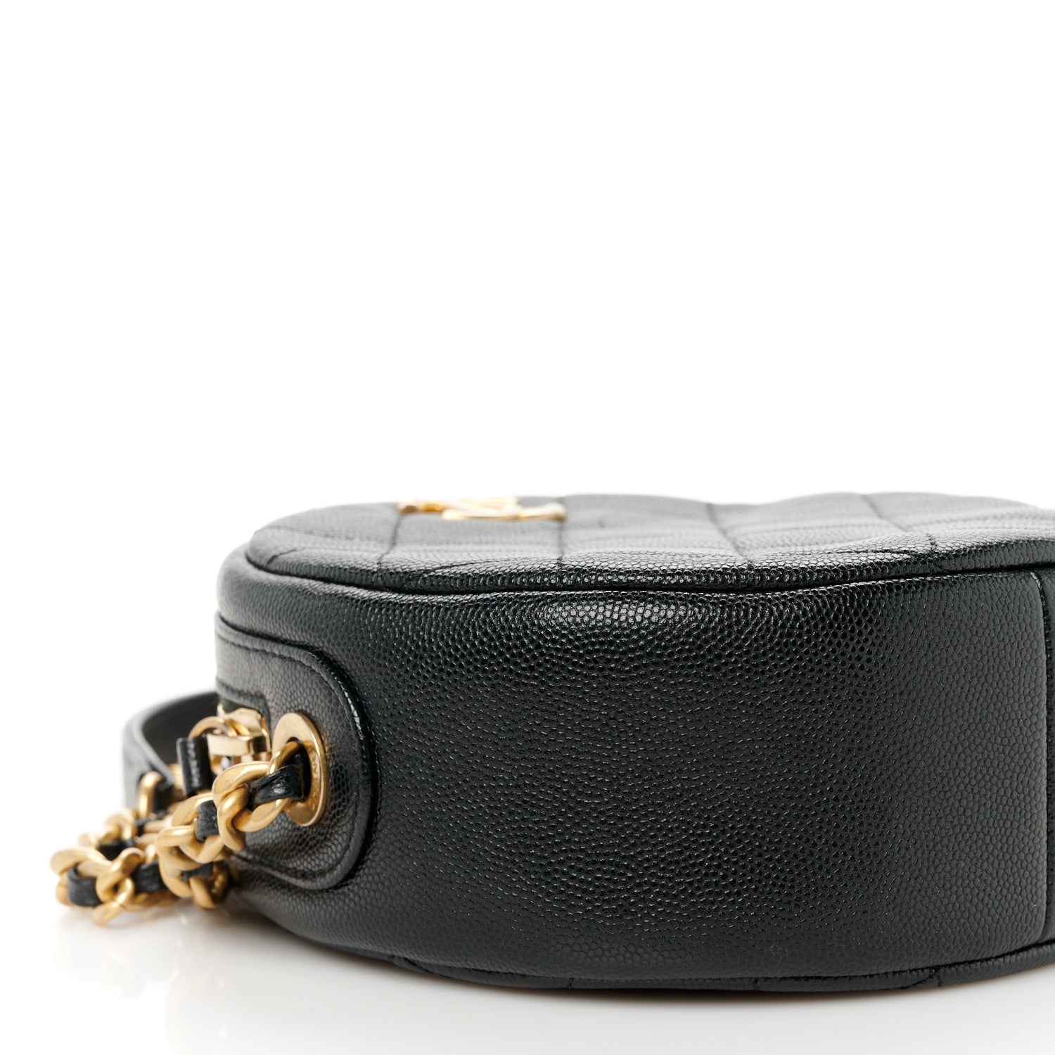Chanel Caviar Quilted Round Clutch With Chain Black 10 of 11