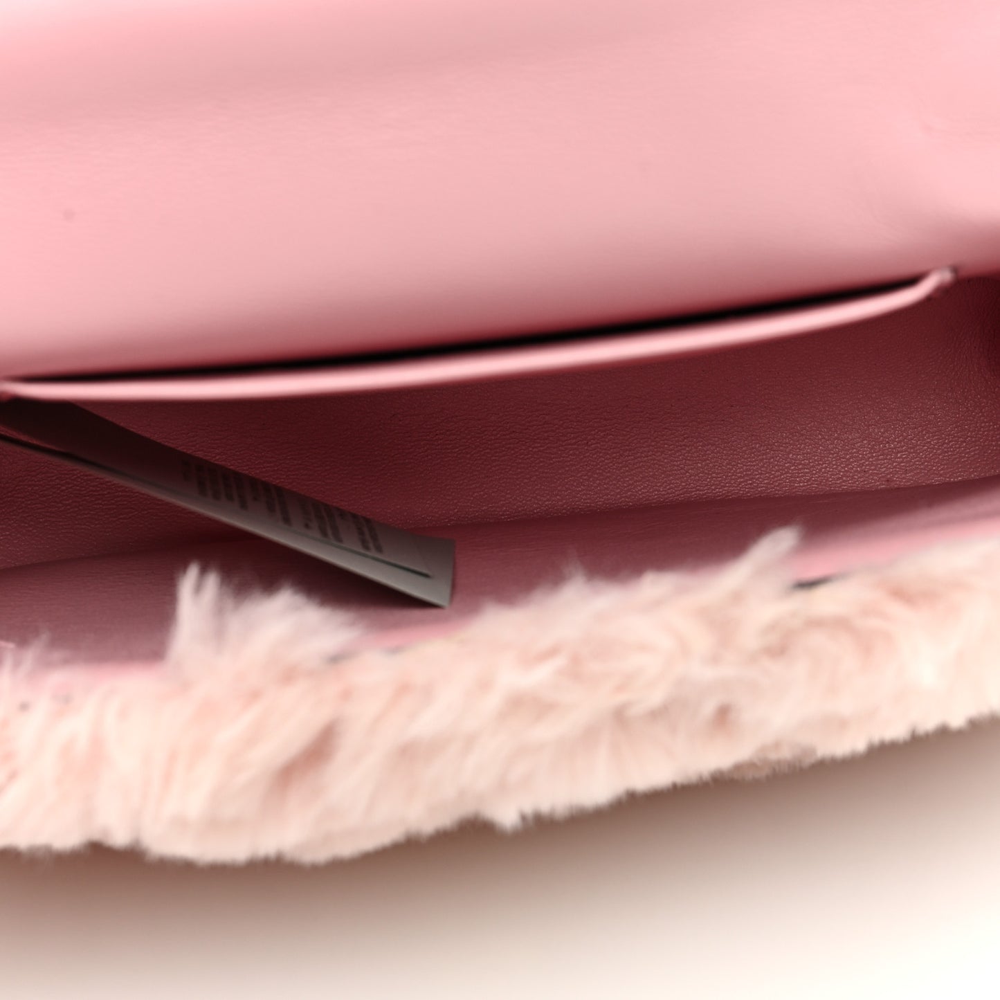 Faux Fur Quilted Virtus Shoulder Bag English Rose