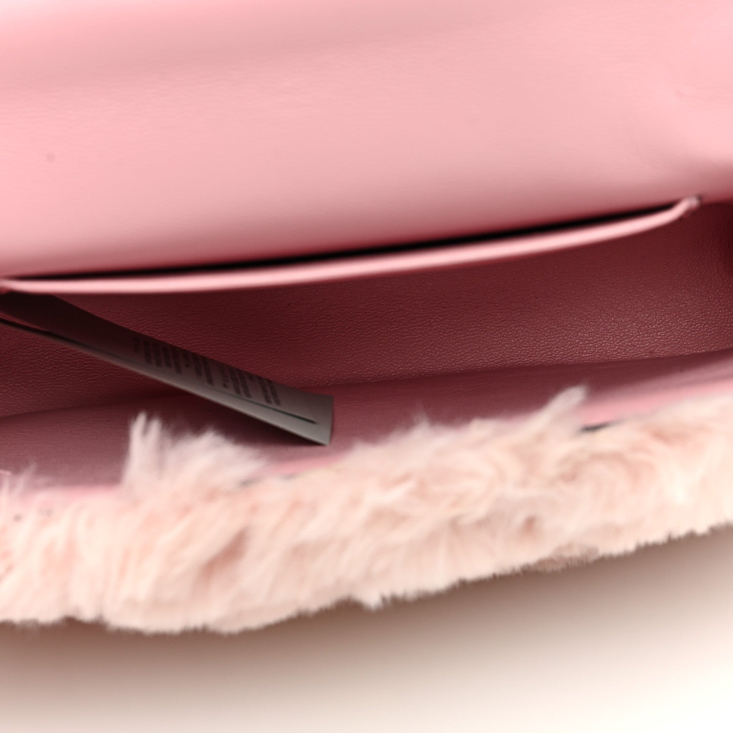 Versace Faux Fur Quilted Virtus Shoulder Bag English Rose 4 of 7