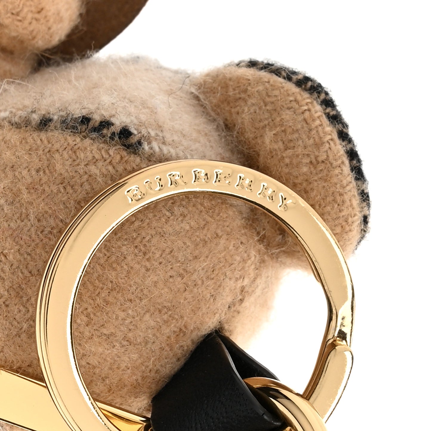 Cashmere House Check Thomas Bear Bag Charm Camel Gold