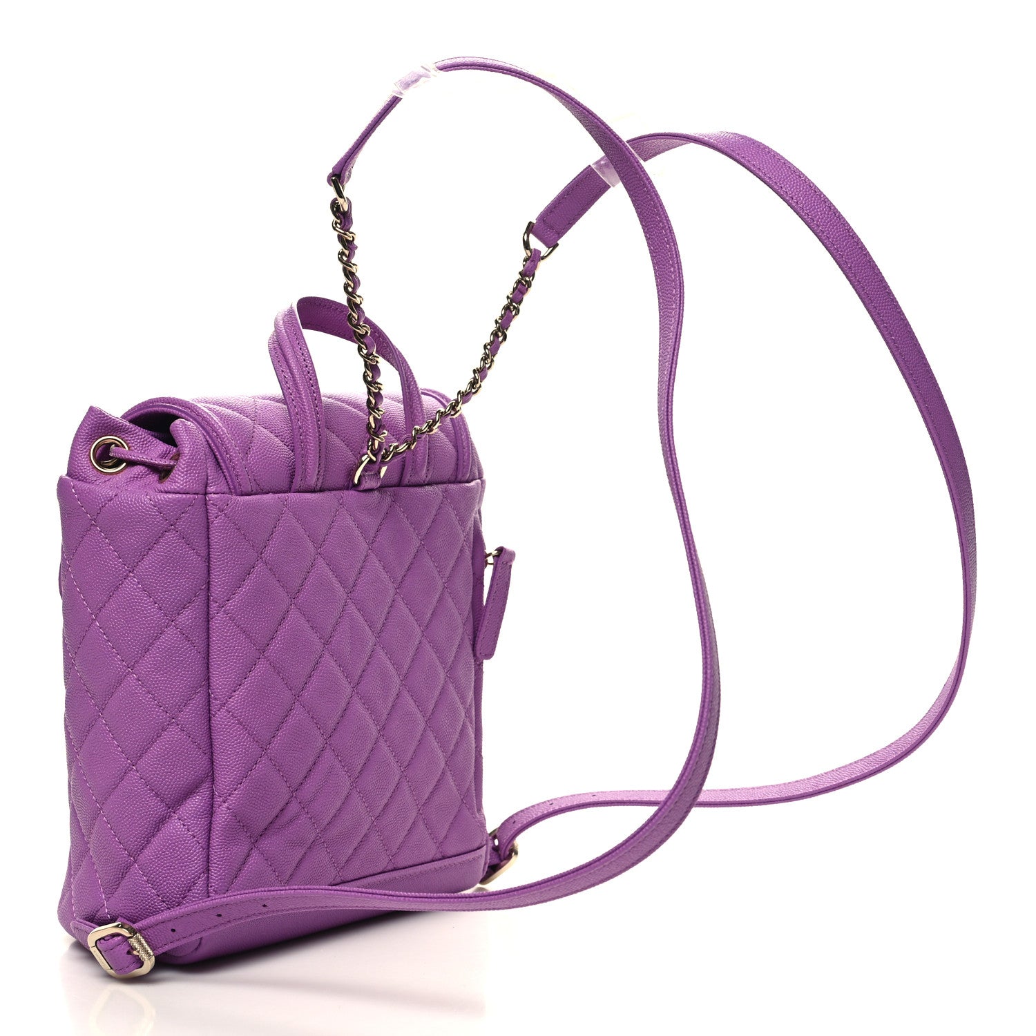Chanel Caviar Quilted Small Filigree Backpack Purple 3 of 10