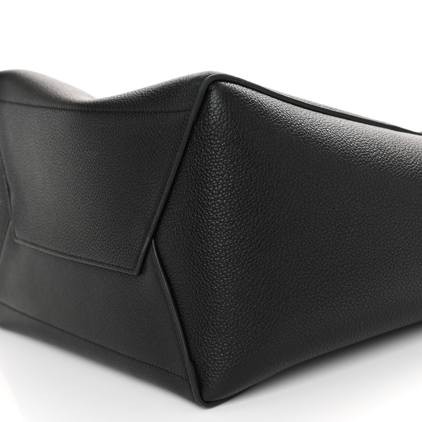 Soft Grained Calfskin Sangle Bucket Bag Black