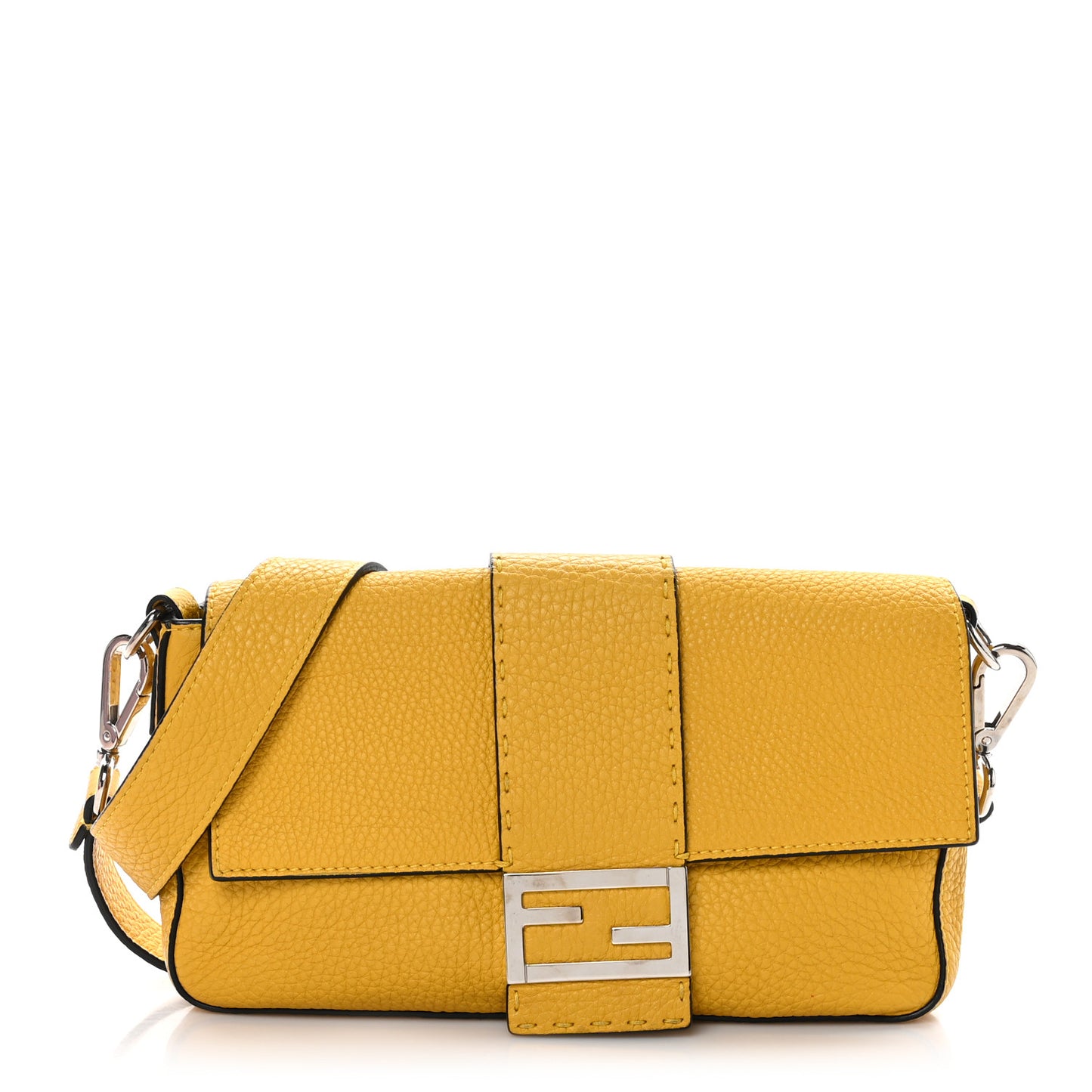 Cuoio Romano Selleria Belt Baguette Bag Giallo Fendi