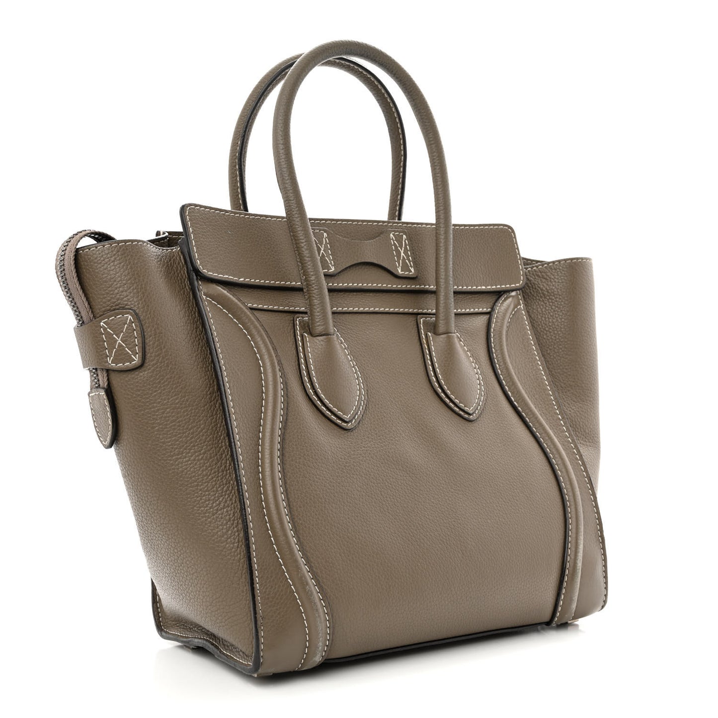 Drummed Calfskin Micro Luggage Souris