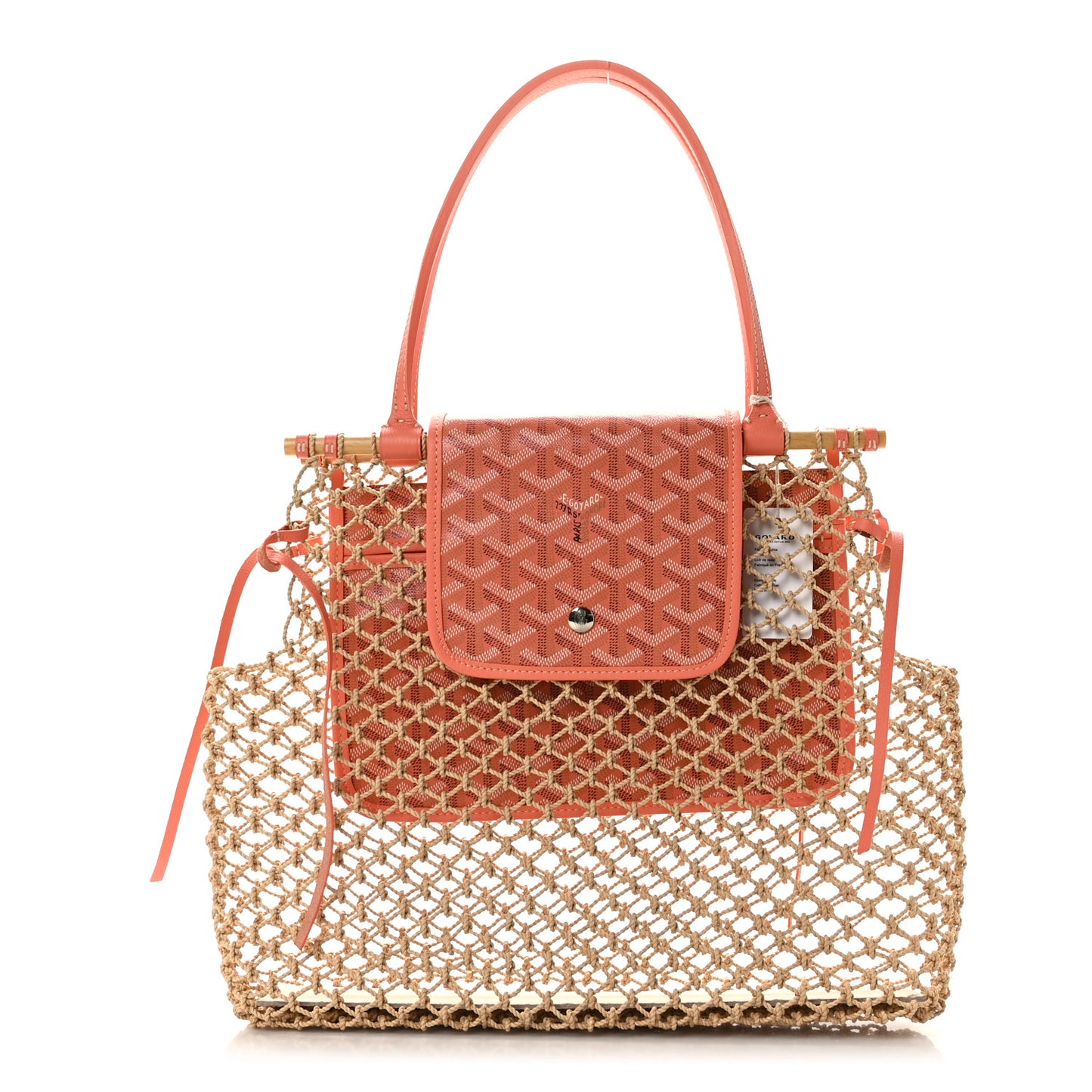 Goyardine Net Aligre Tote Coral