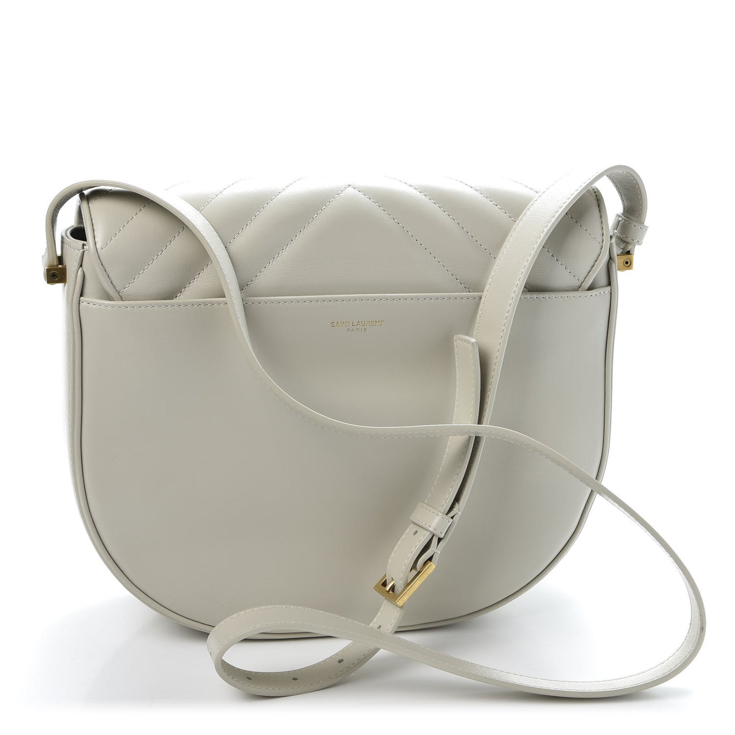 Calfskin Quilted Y Joan Satchel White
