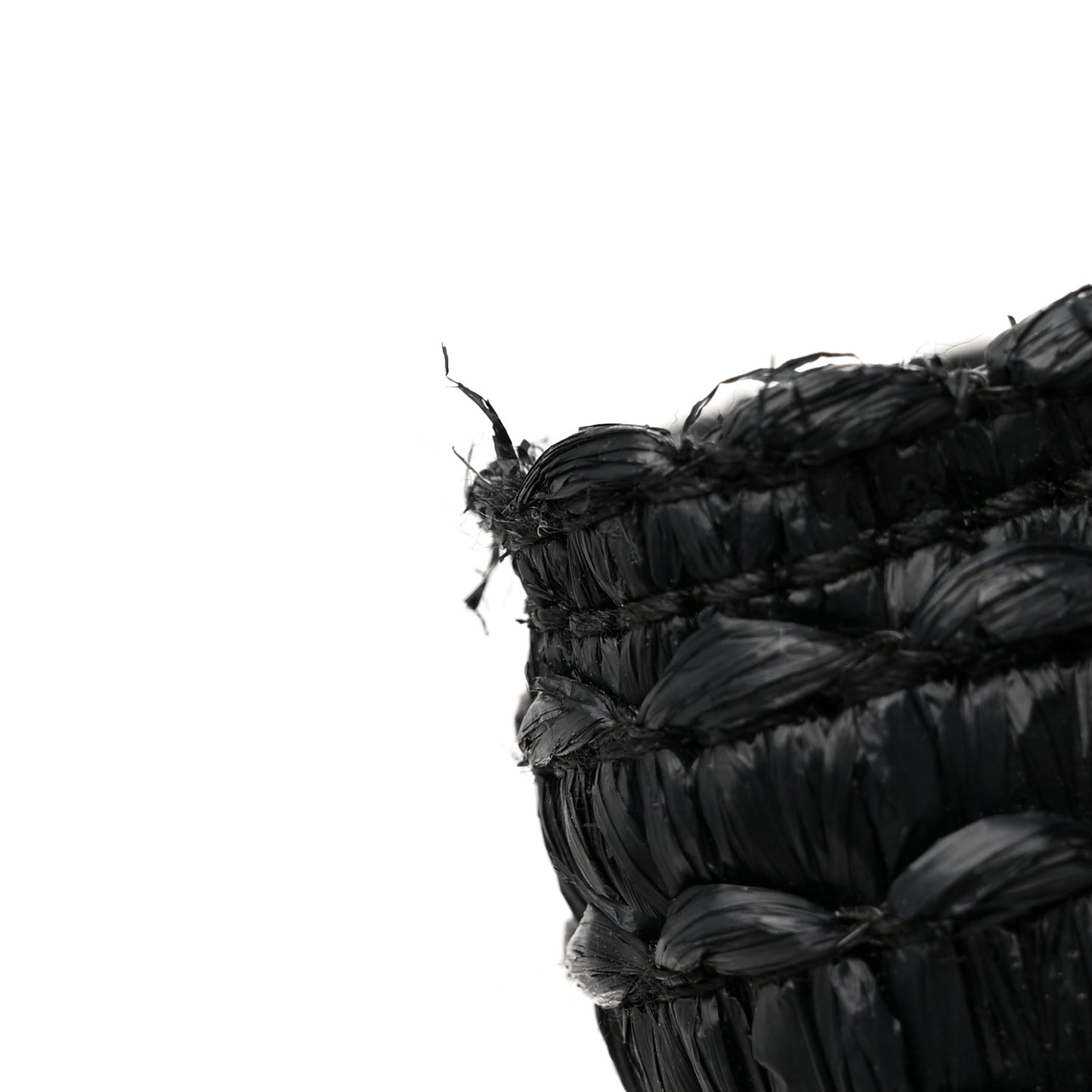 Raffia Small Mari Tote Black