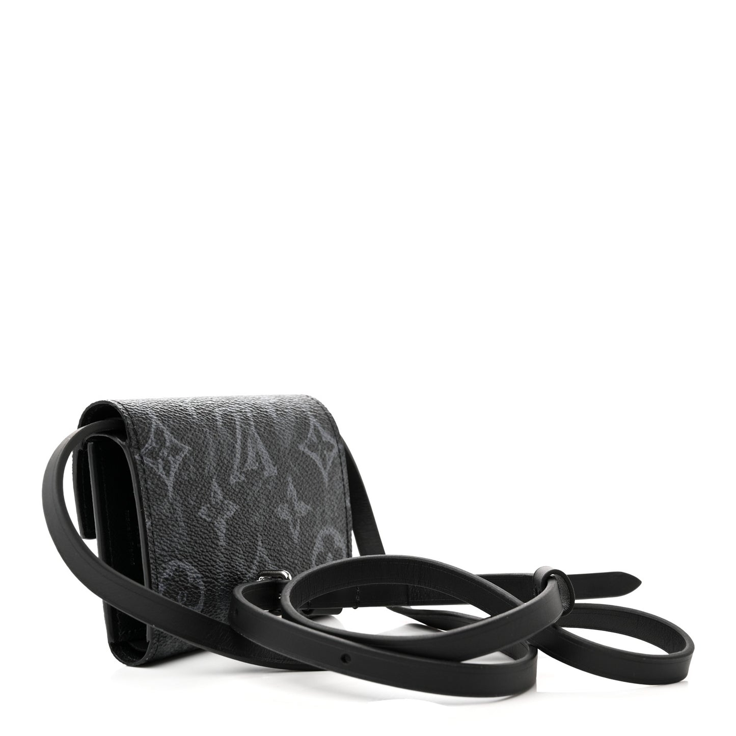 Monogram Pastel Cross Card Holder Black