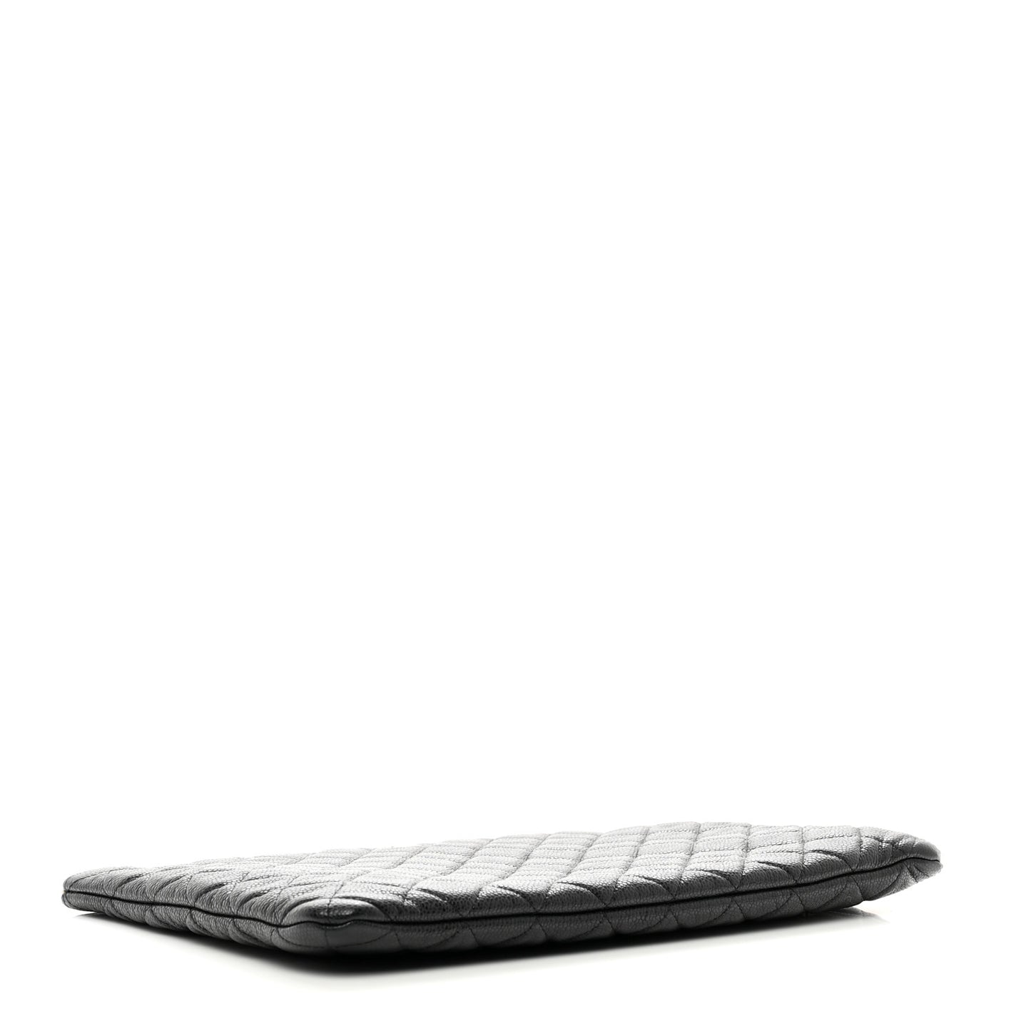 Caviar Quilted Large Cosmetic Case Black