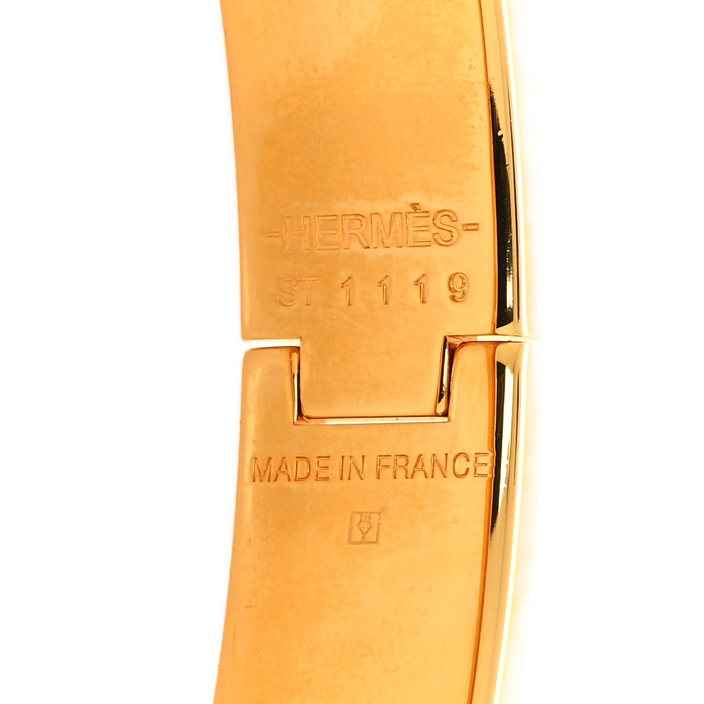 Enamel Clic Anneau Bracelet GM Craie