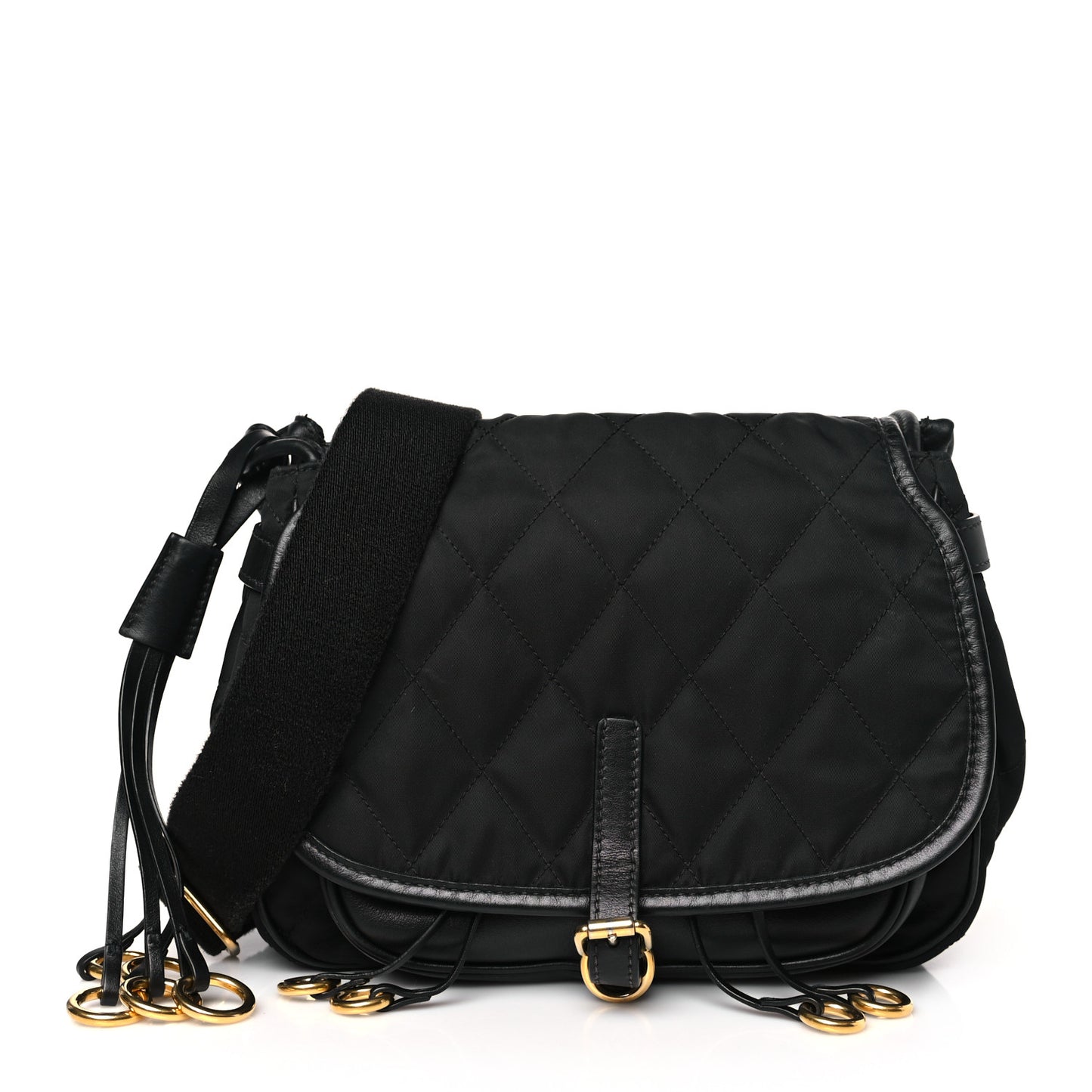 Nylon Calf Corsaire Bag Black