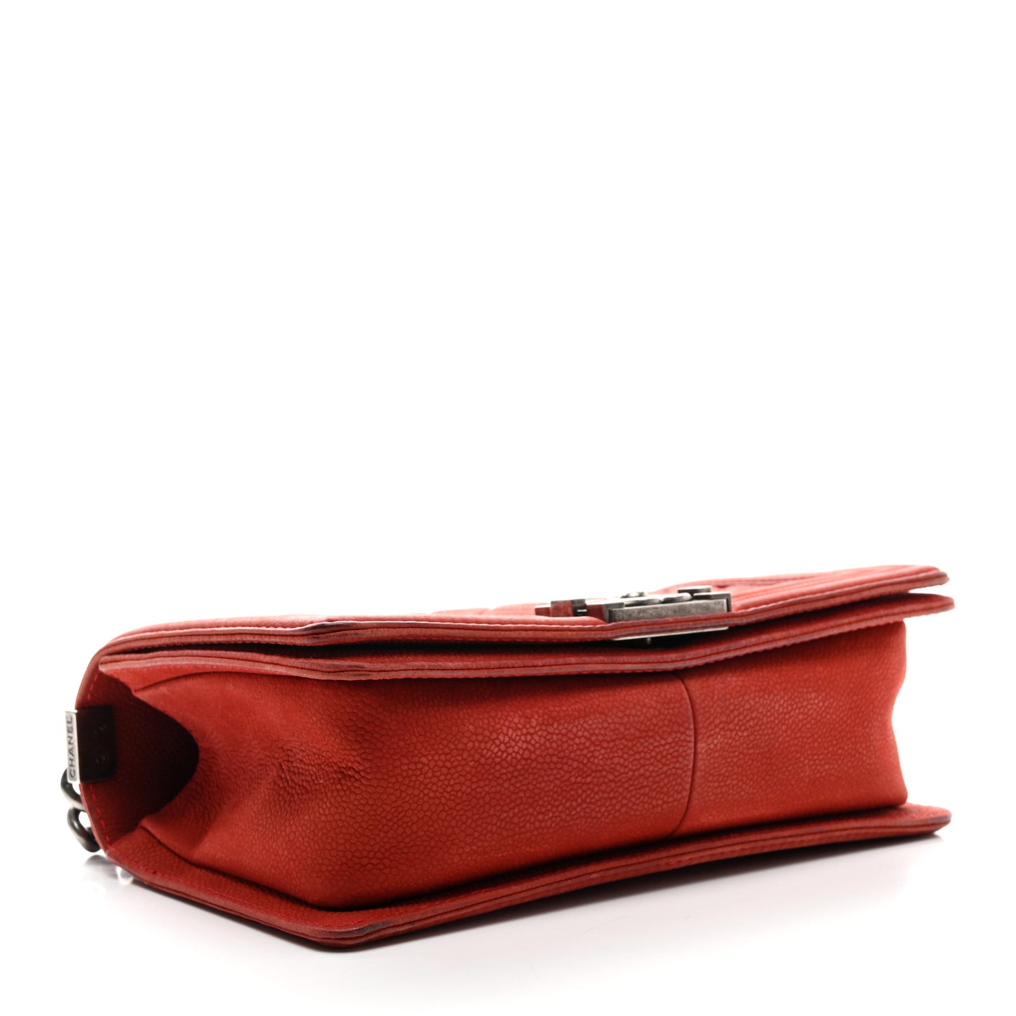 Iridescent Caviar Quilted Medium Boy Flap Red