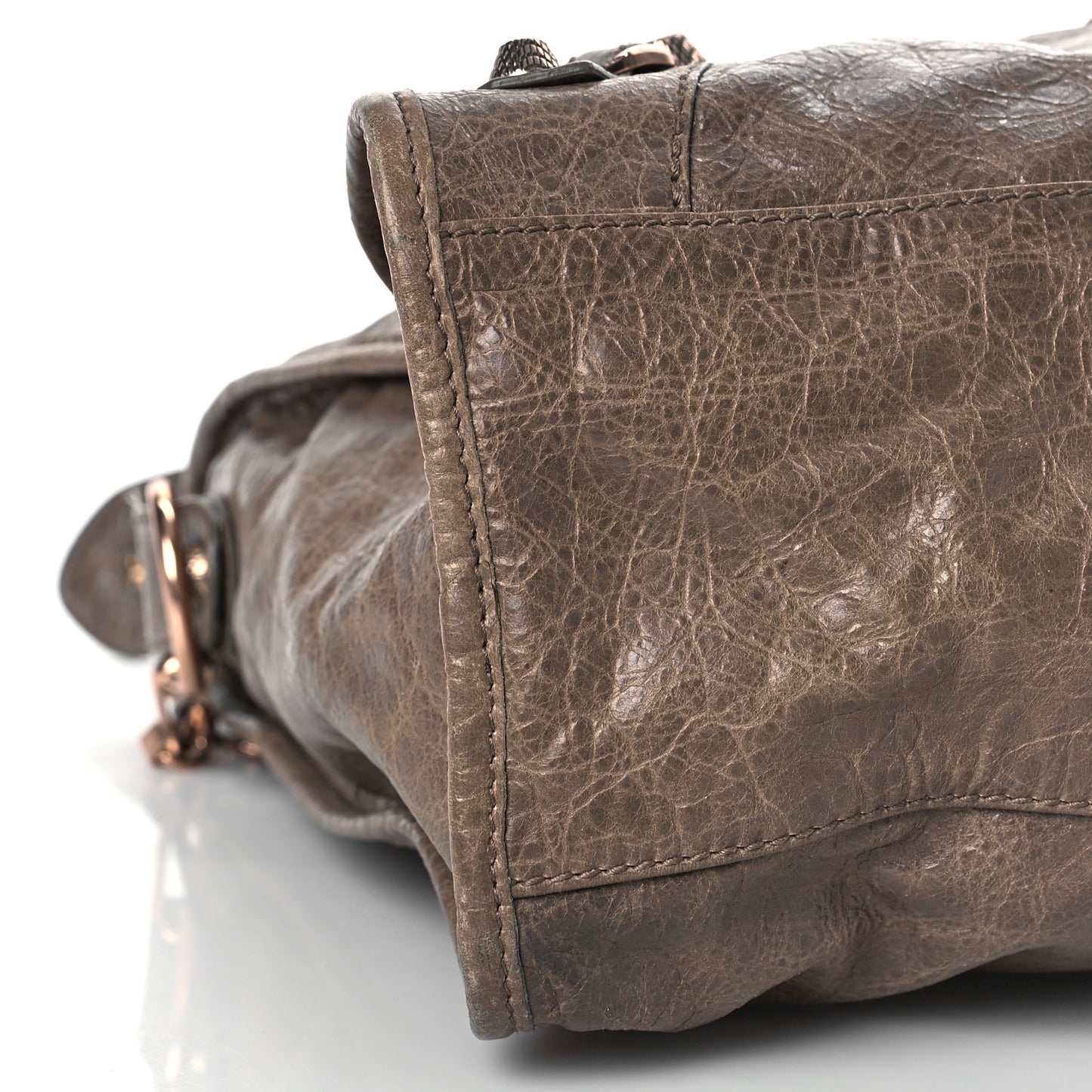 Agneau Giant 12 Rose Gold Hardware City Gris Poivre