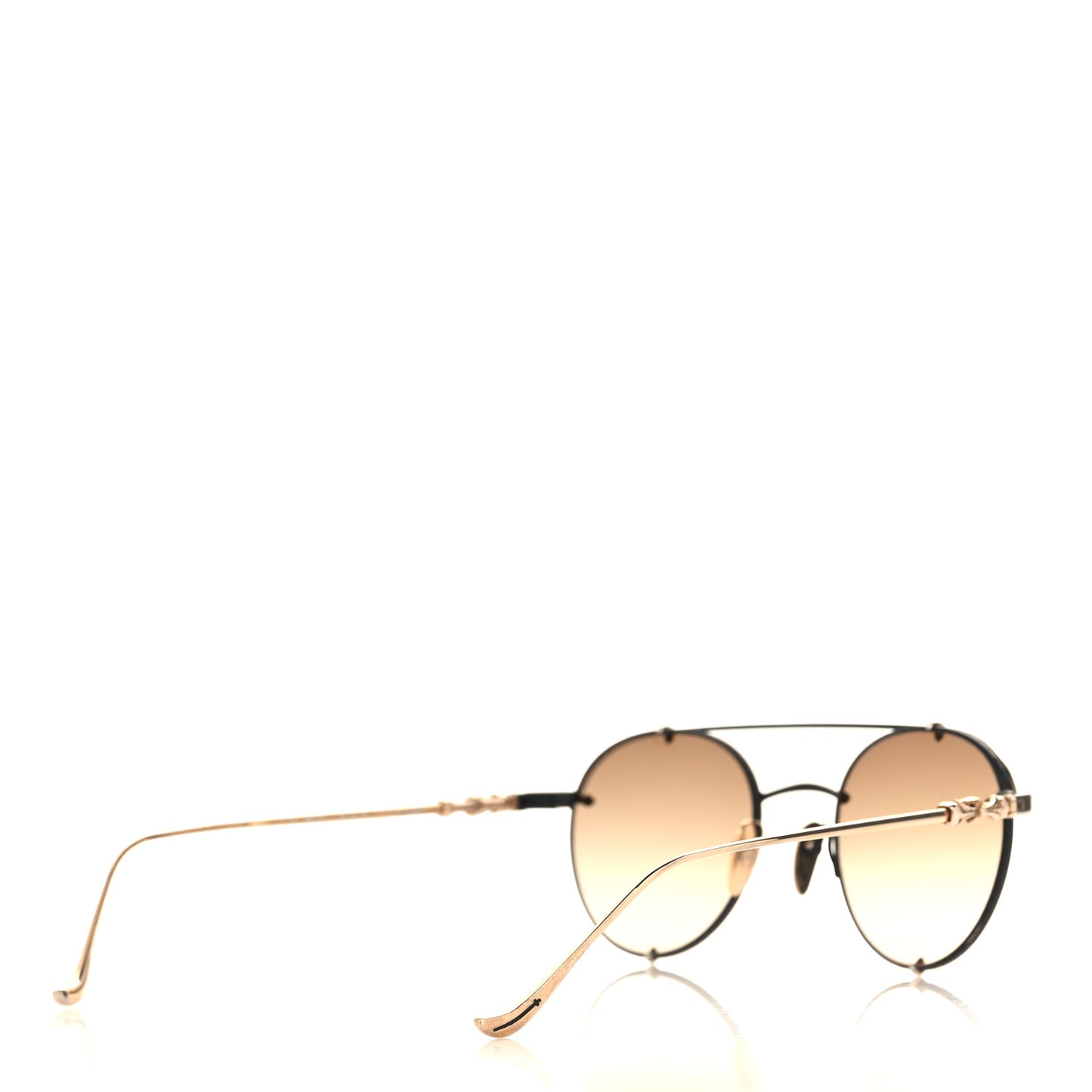 Metal Oralgami Sunglasses Black Gold