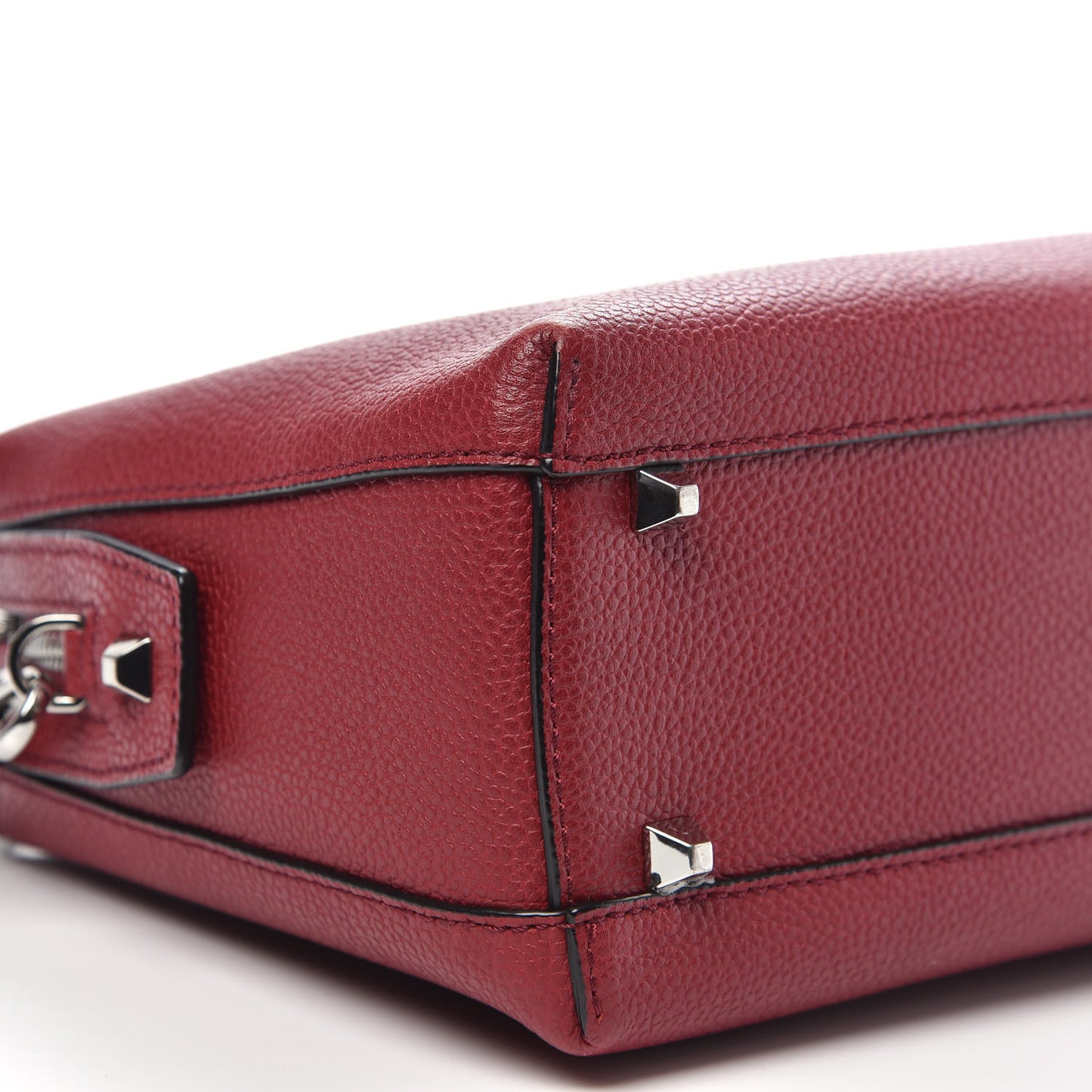 Grained Calfskin Small Ella Boston Burgundy