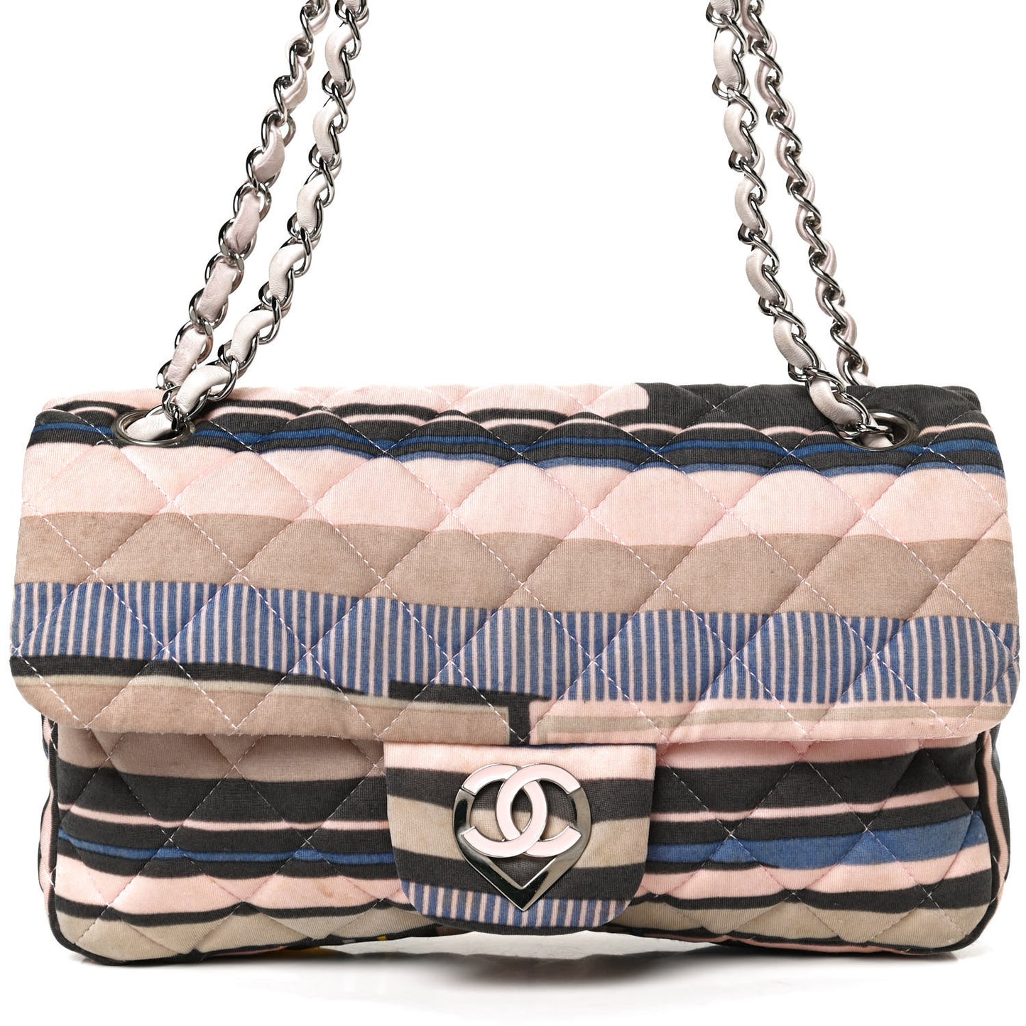 Jersey Quilted Small Ocean Drive Single Flap Pink Multicolor