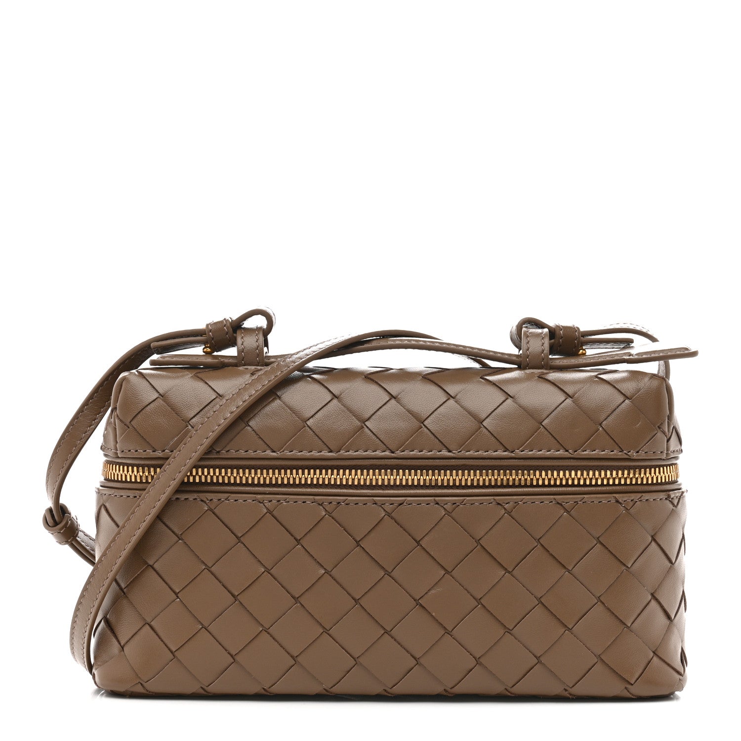 Bottega Veneta Calfskin Intrecciato Bang Bang Vanity Case Pinecone