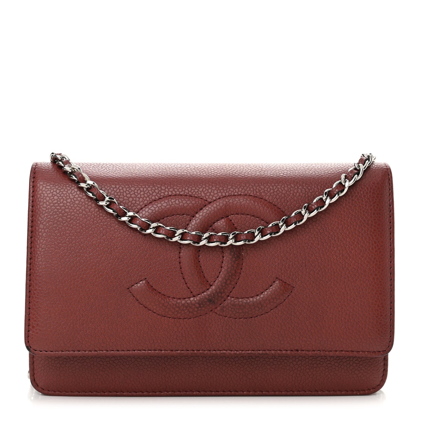 Caviar Timeless CC Wallet on Chain WOC Dark Red