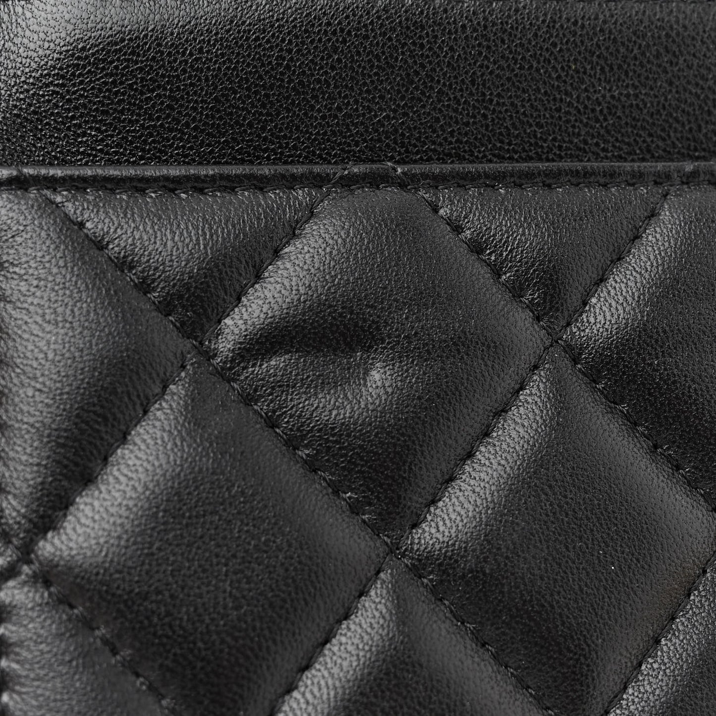 Lambskin Plexiglass Quilted Coco Love Wallet On Chain WOC Black