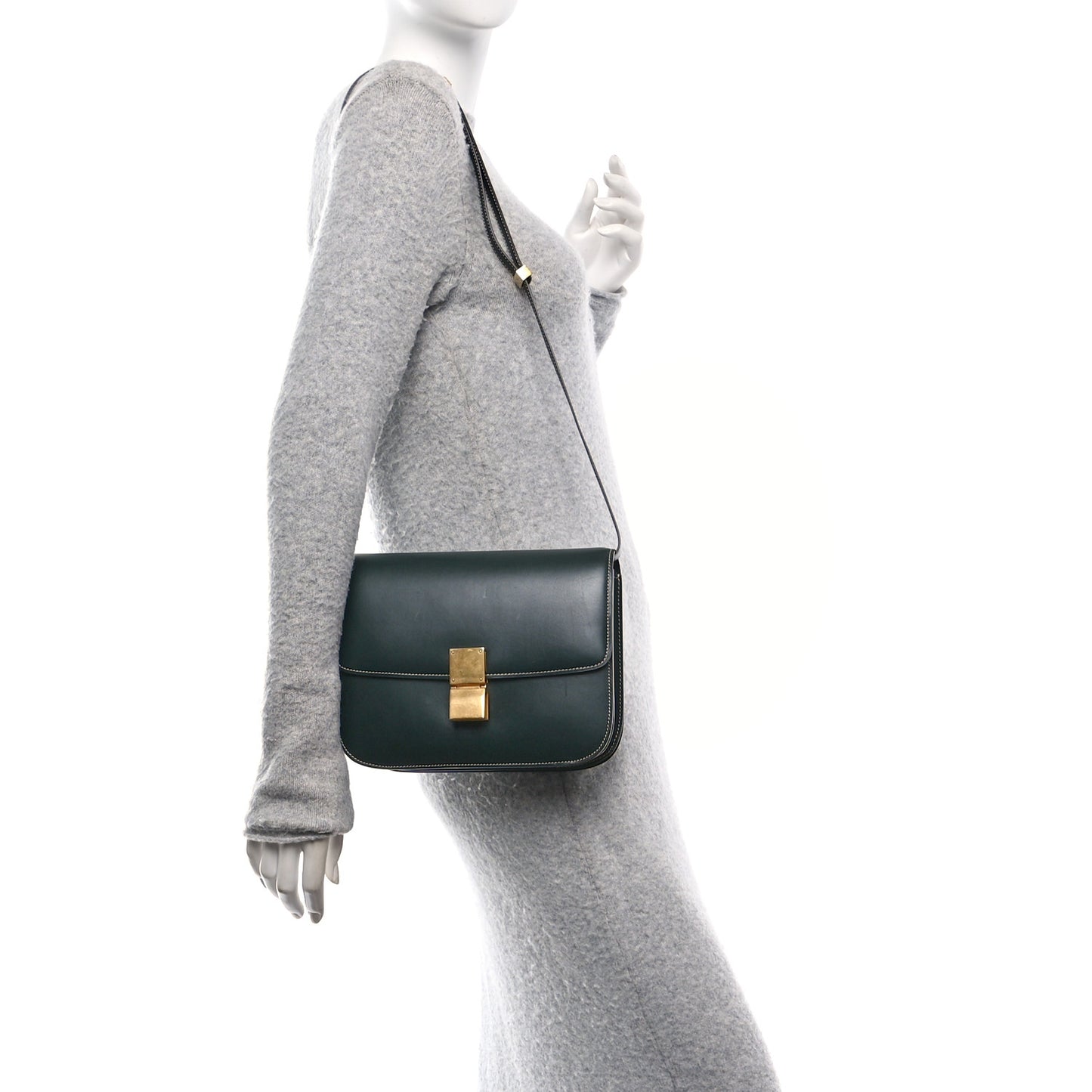 Box Calfskin Medium Classic Box Flap Bag Amazone