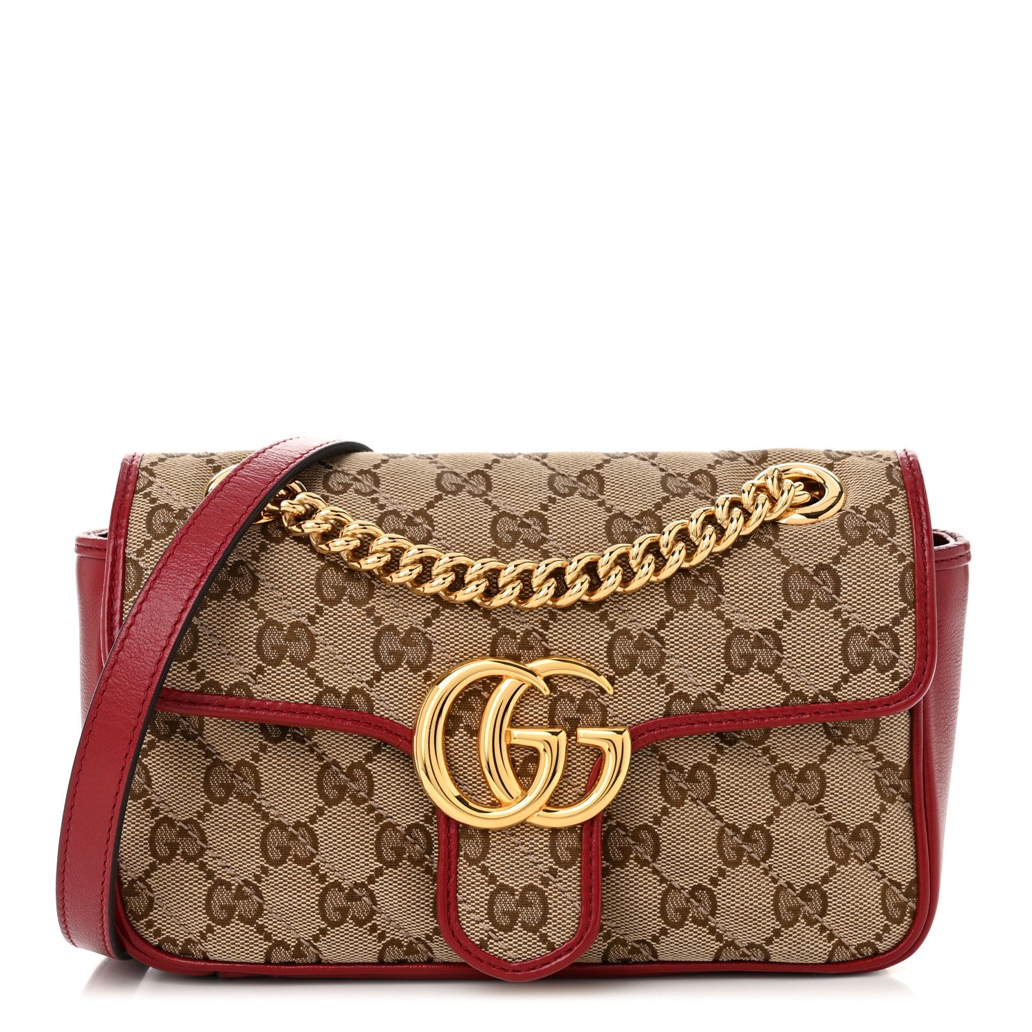 Gucci Monogram Azalea Calfskin Matelasse Diagonal Mini GG Marmont