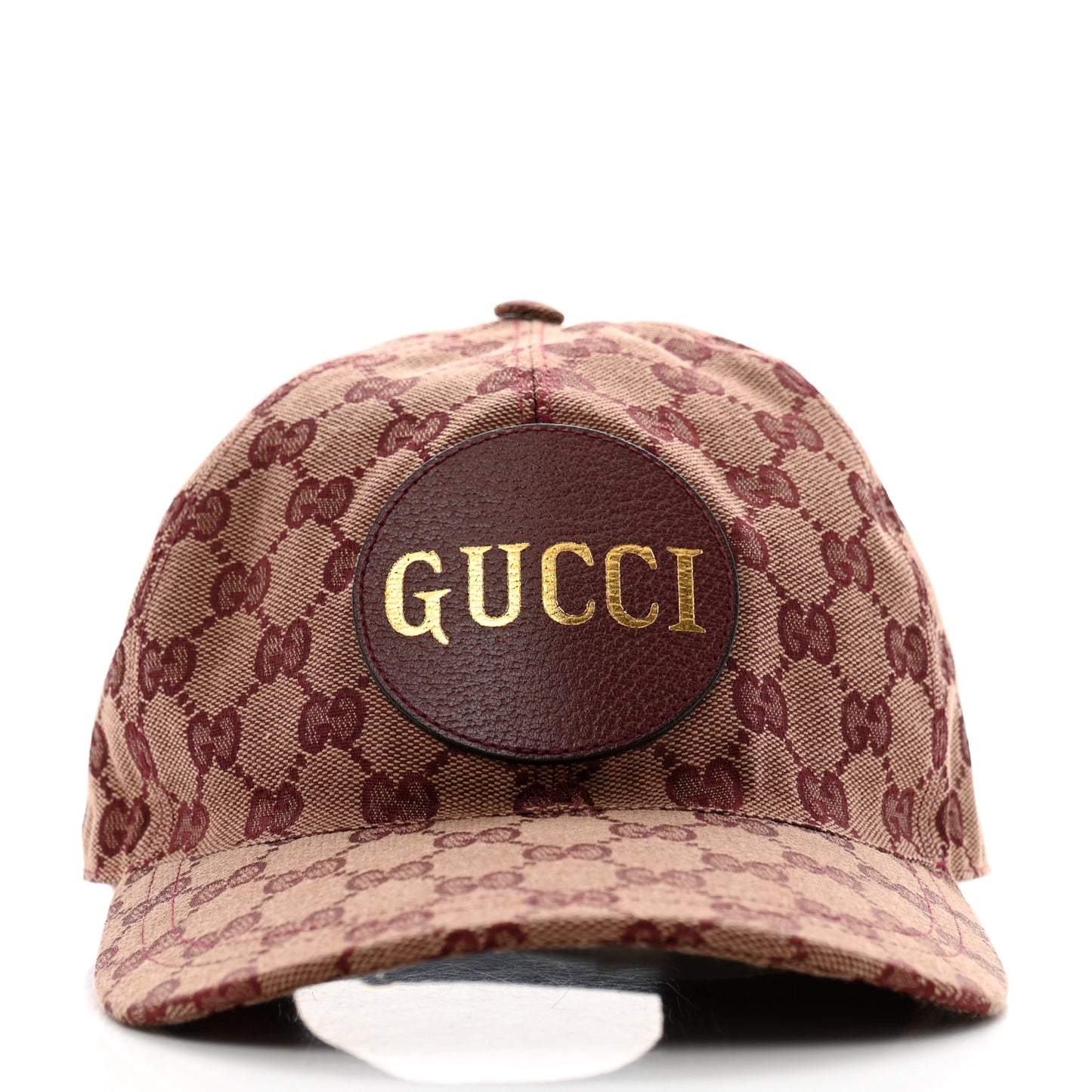 Monogram Textured Dollar Calfskin Zeno Baseball Hat L Camel Bordeaux