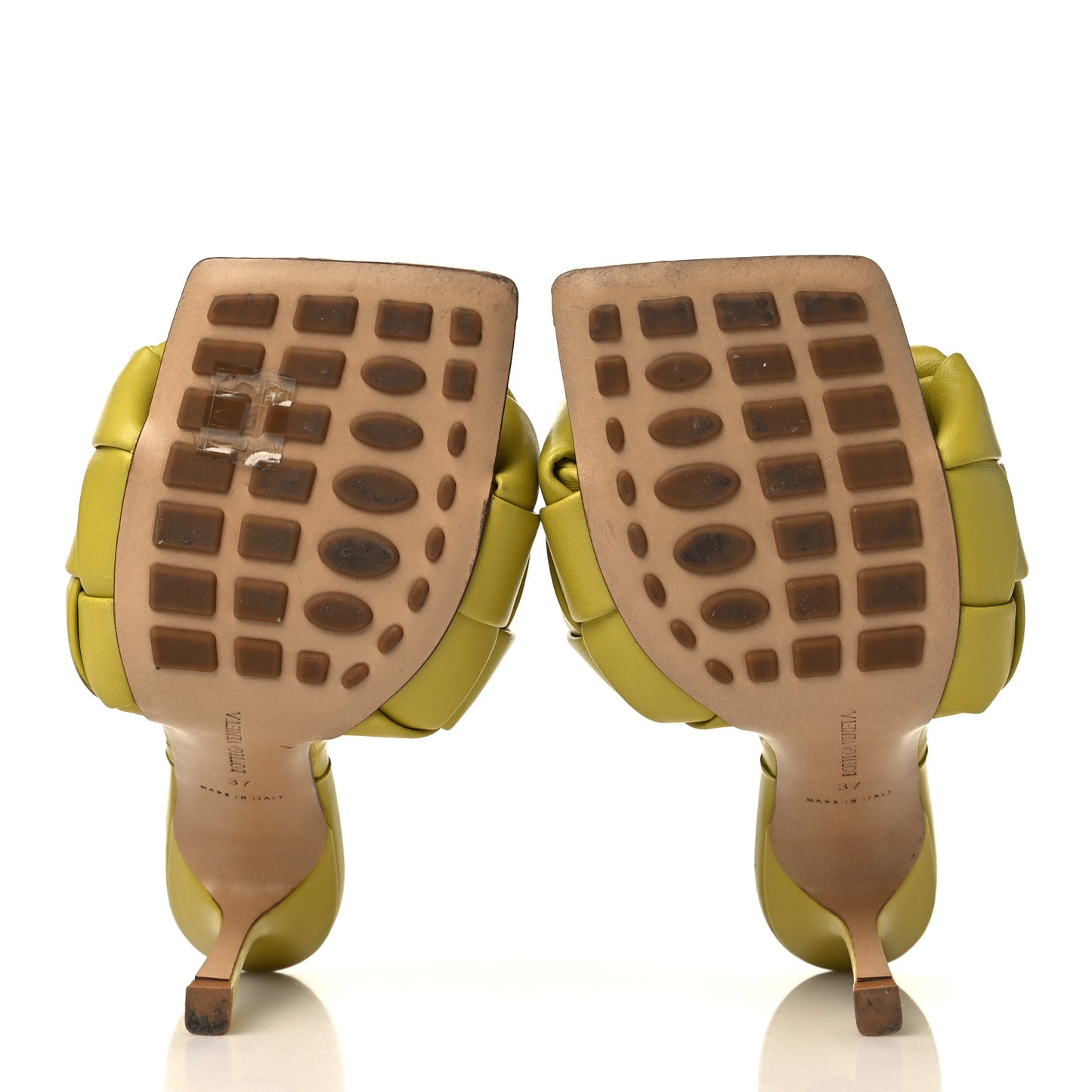 Nappa Maxi Intrecciato Lido 90mm Mule Sandals 37 Acid