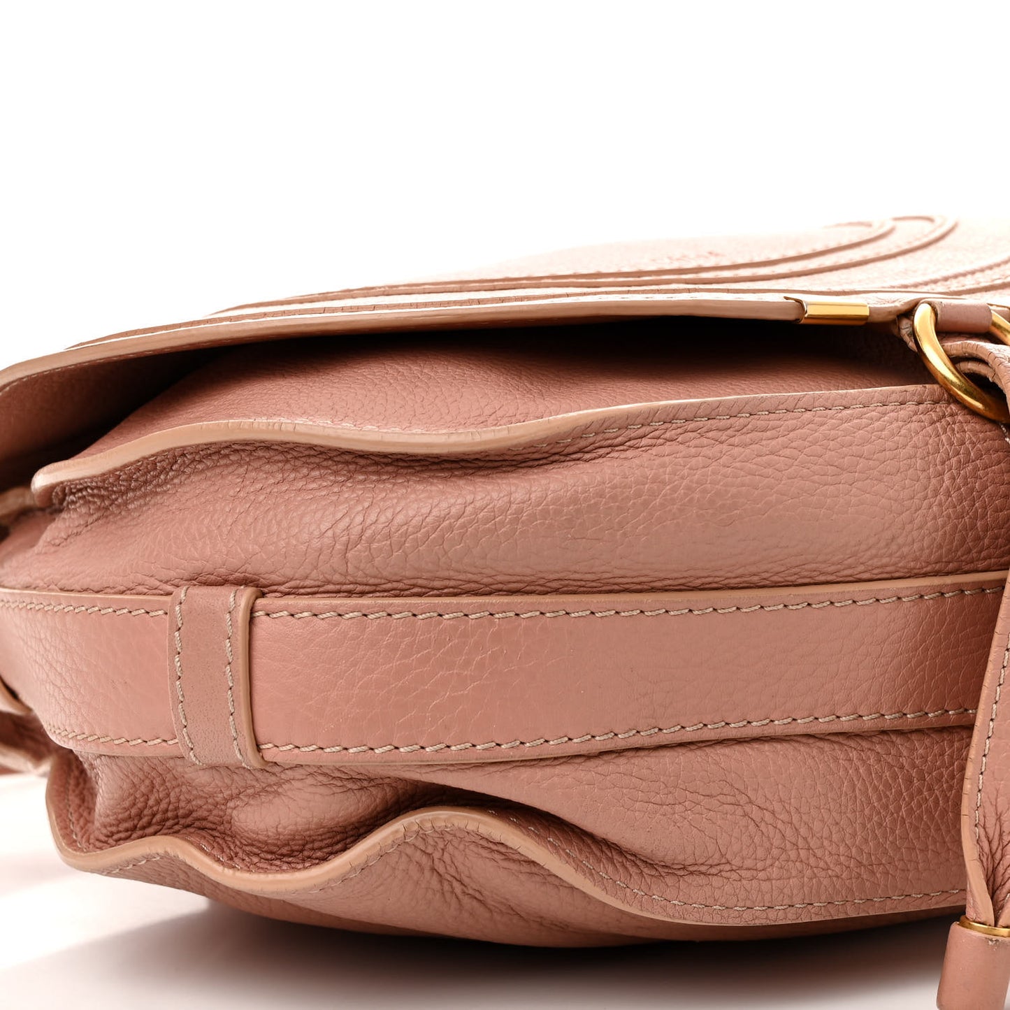 Calfskin Medium Marcie Round Crossbody Bag Anemone Pink