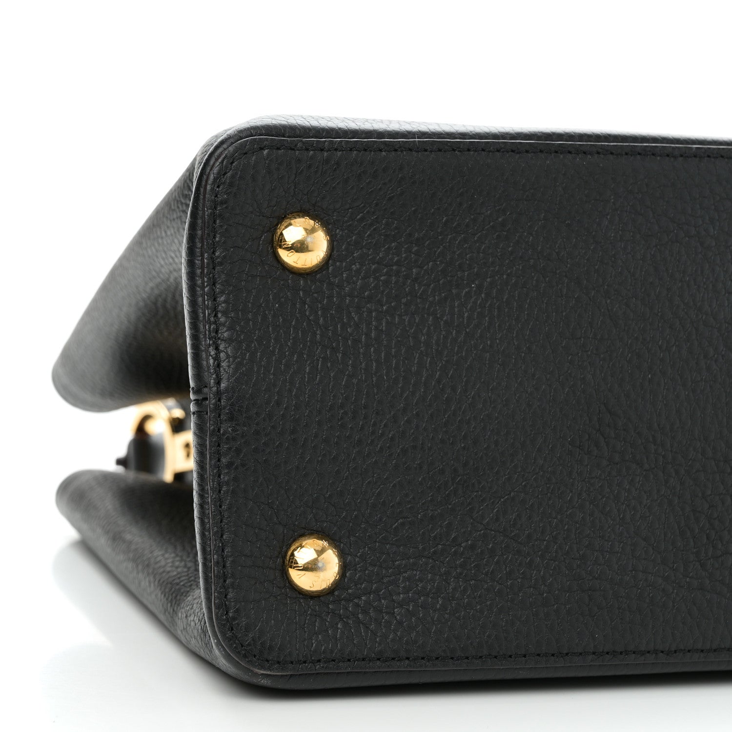 Louis Vuitton Taurillon Capucines MM  Black Fuchsia 8 of 9