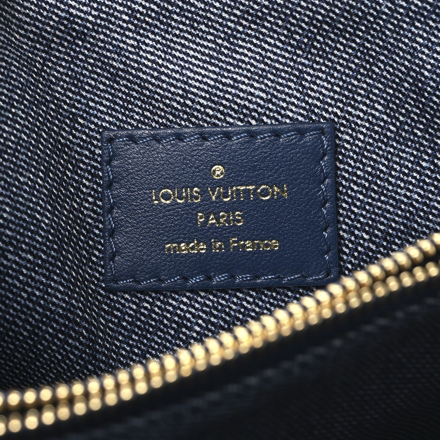Lambskin Embossed Monogram Coussin PM Denim Blue