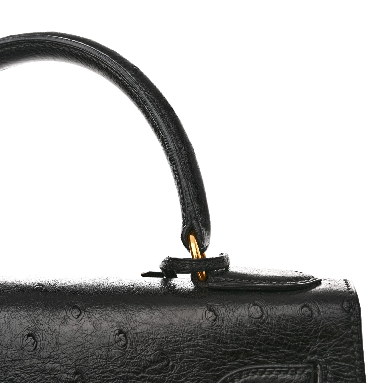 Hermes Ostrich Kelly Sellier 28 Black 15 of 18
