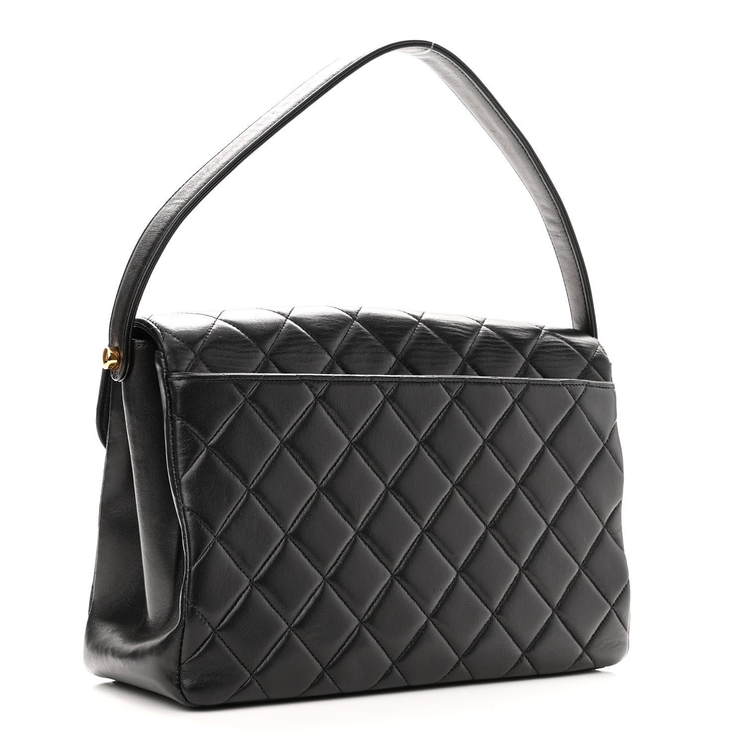 Chanel Lambskin Quilted CC Flap Shoulder Bag Black 2 of 10