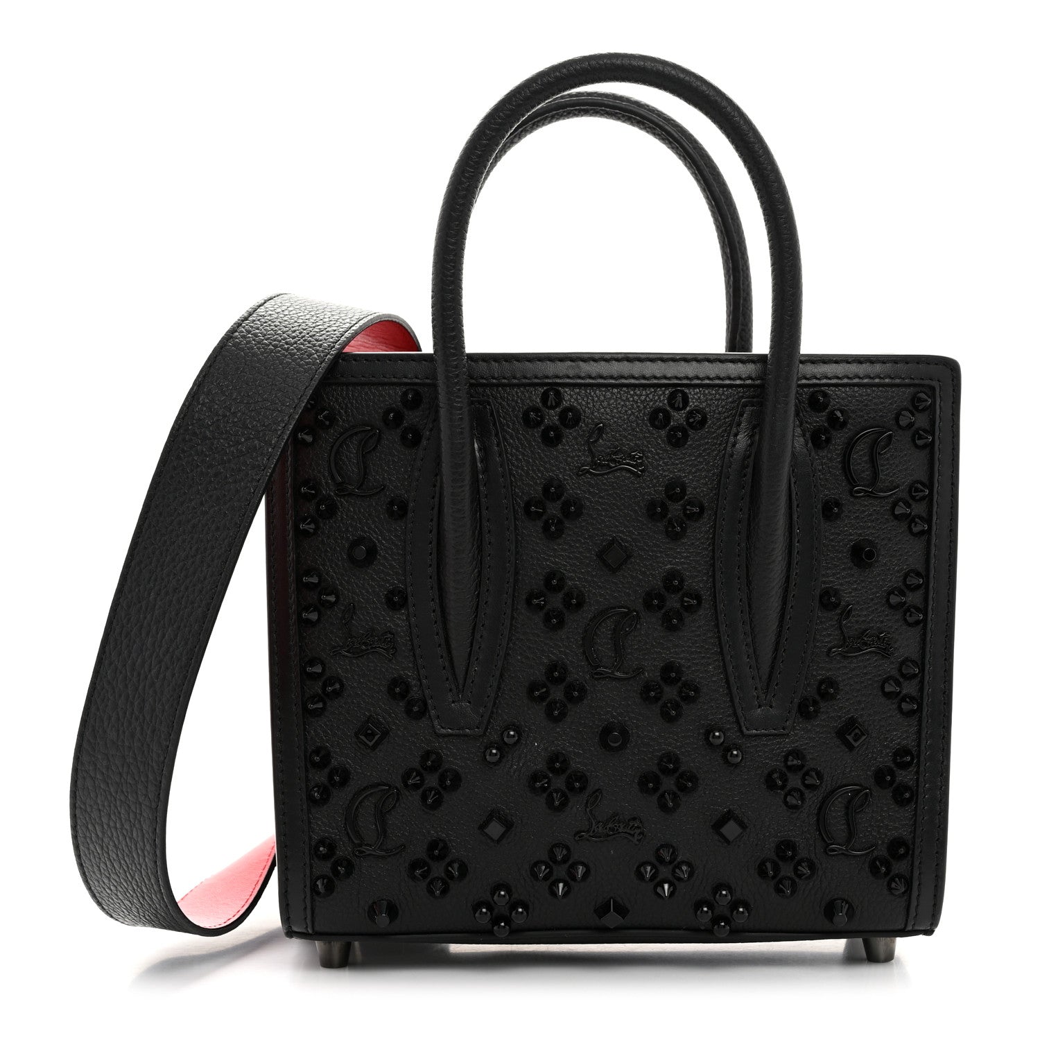 Christian Louboutin Calfskin Spikes Loubinthesky Mini Paloma Black 1 of 10