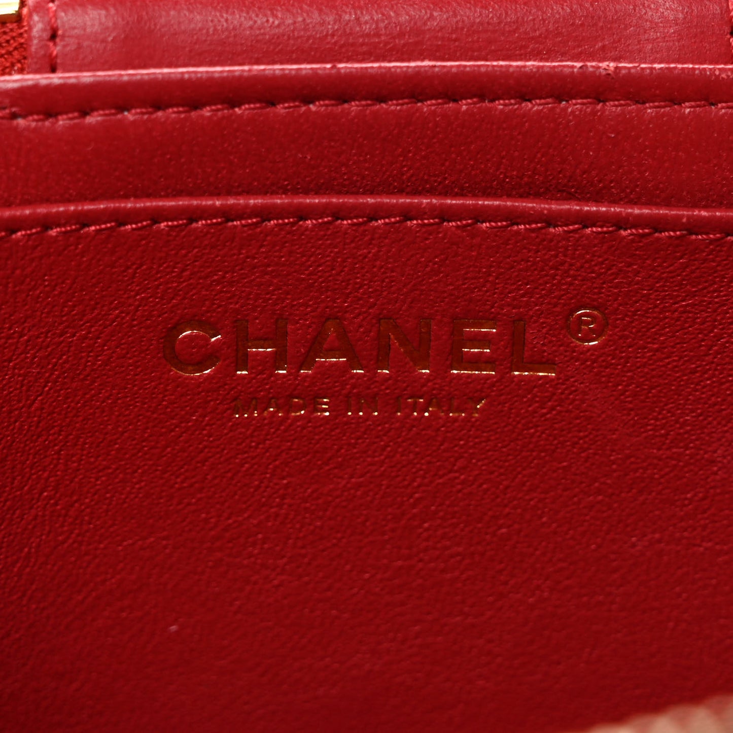 Lambskin Quilted Trendy Vanity Case Red