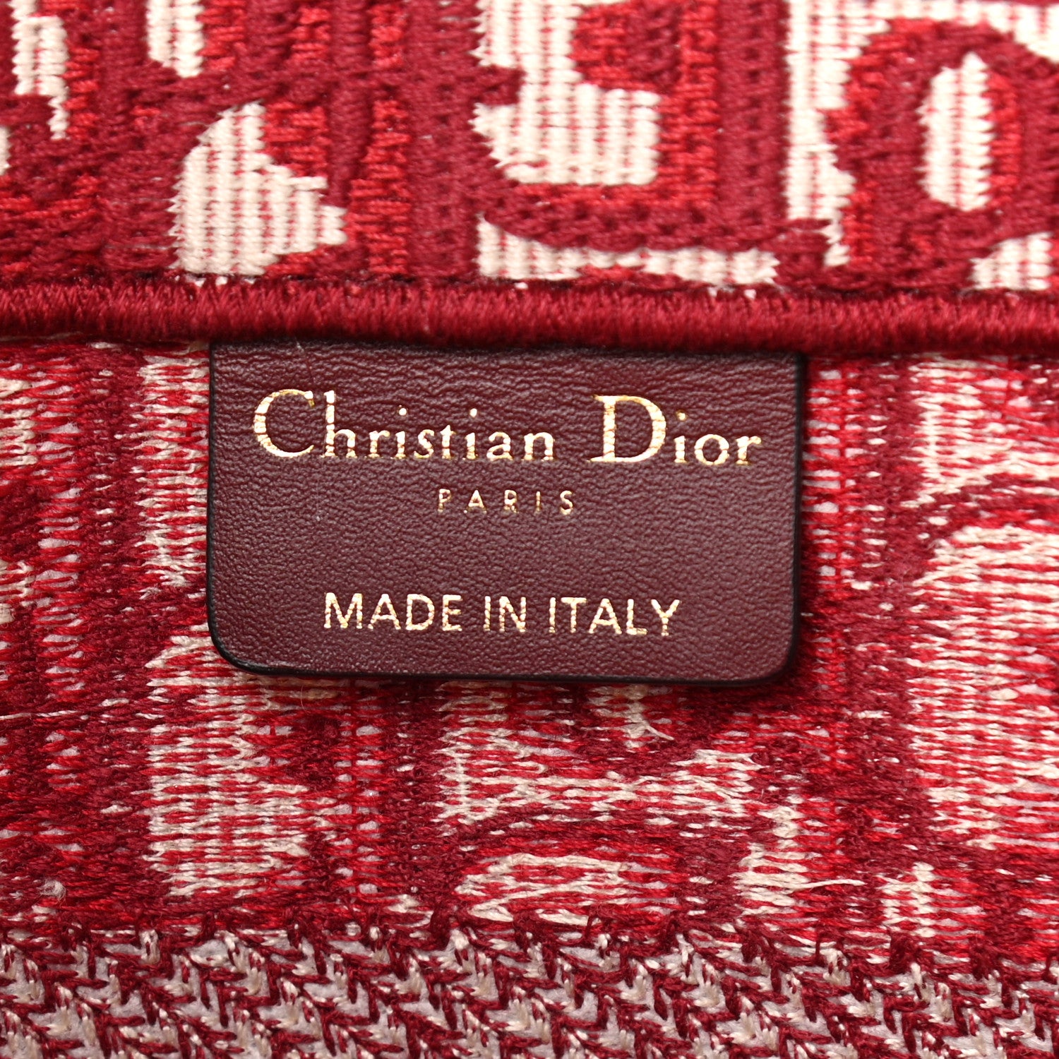 Christian Dior Oblique Small Book Tote Burgundy Multicolor 6 of 10