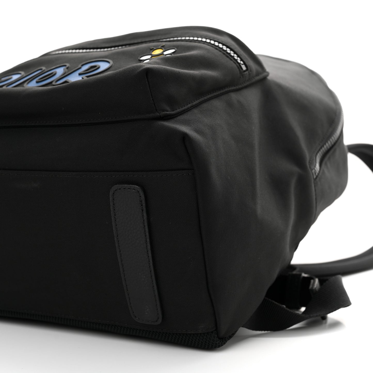 X KAWS Nylon Calfskin Logo Backpack Black