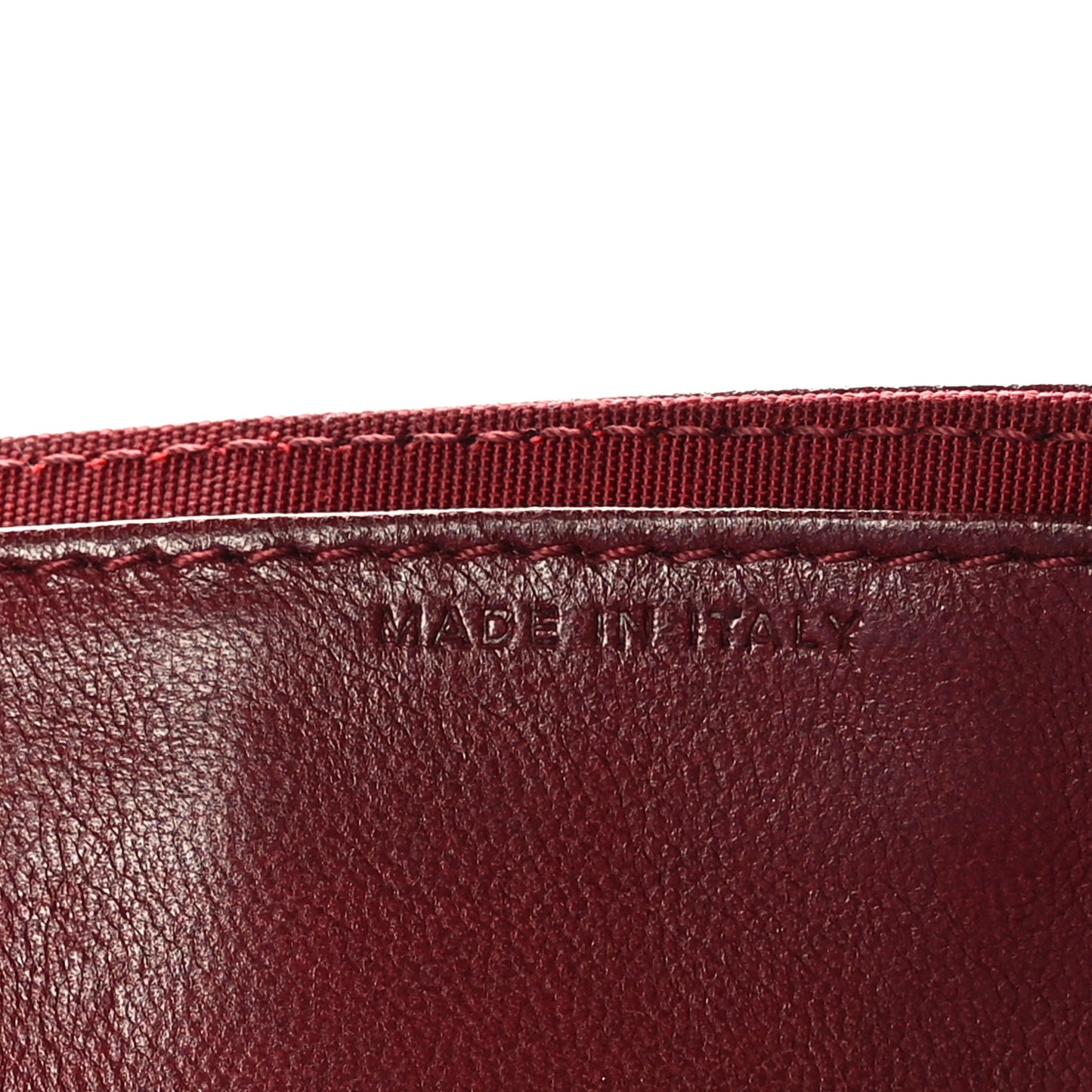 Calfskin Diamond Stitched Flap Red