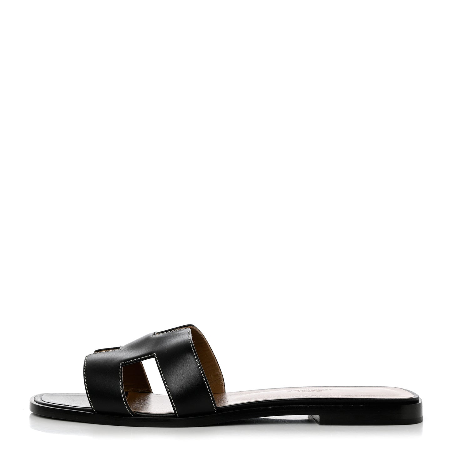 Box Calfskin Oran Sandals 39 Black