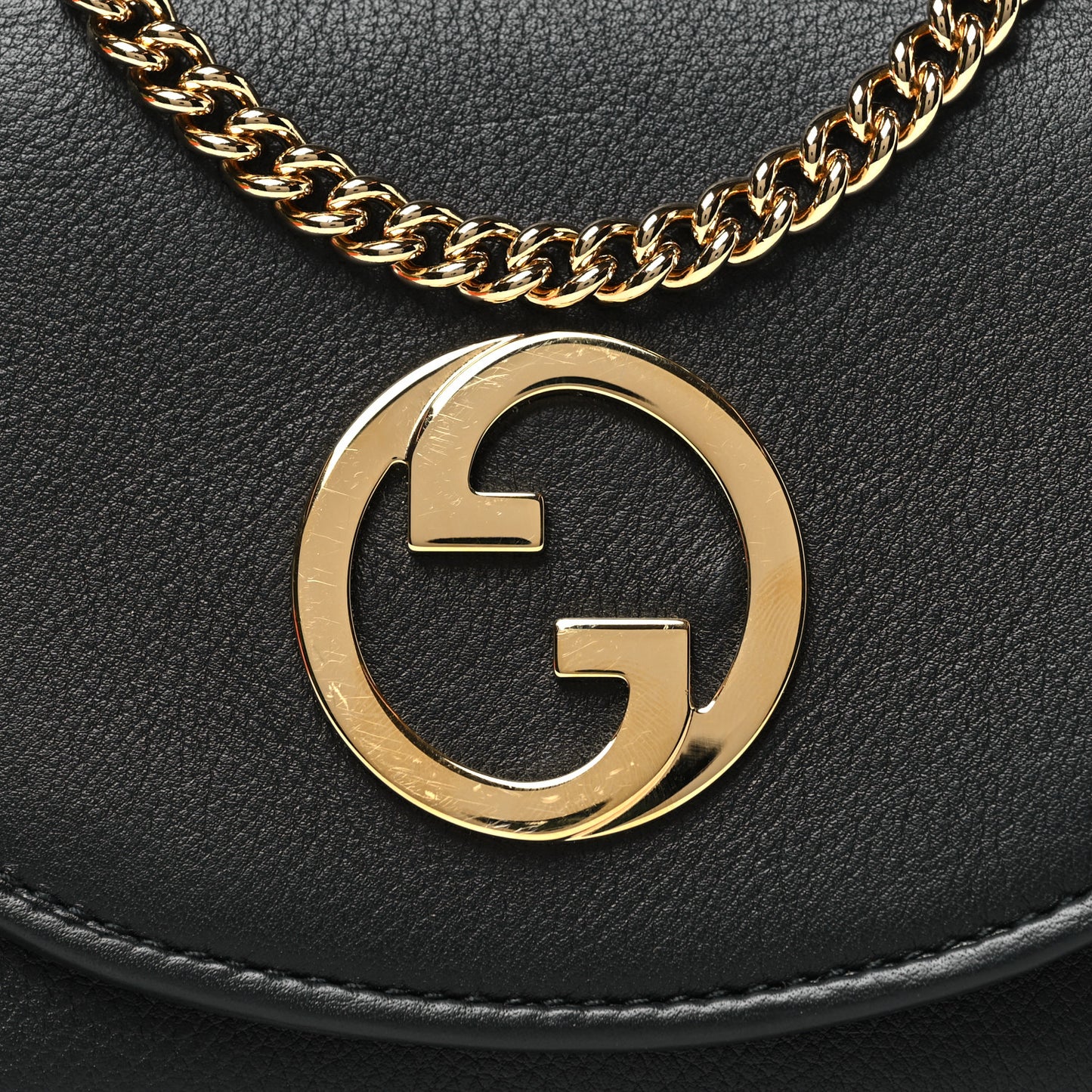 Roxy Calfskin Medium Blondie Chain Wallet Black