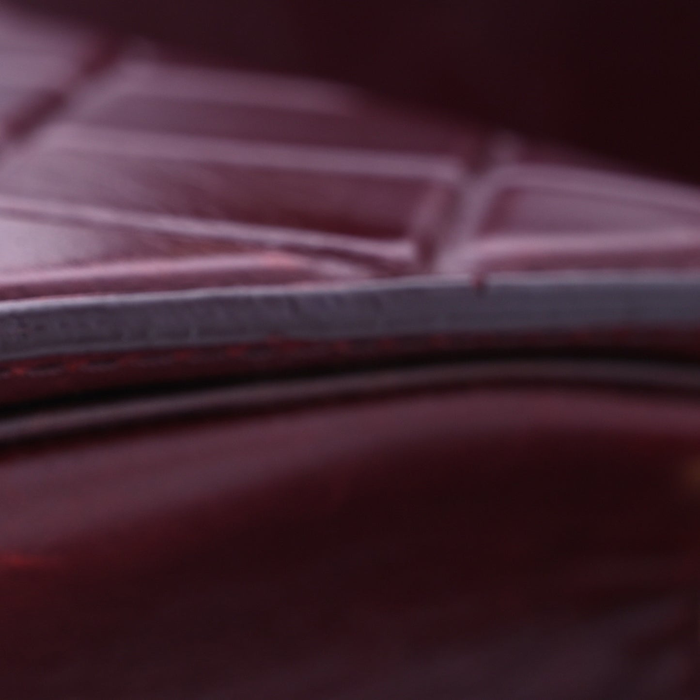 Calfskin Embossed Medium Flap Red