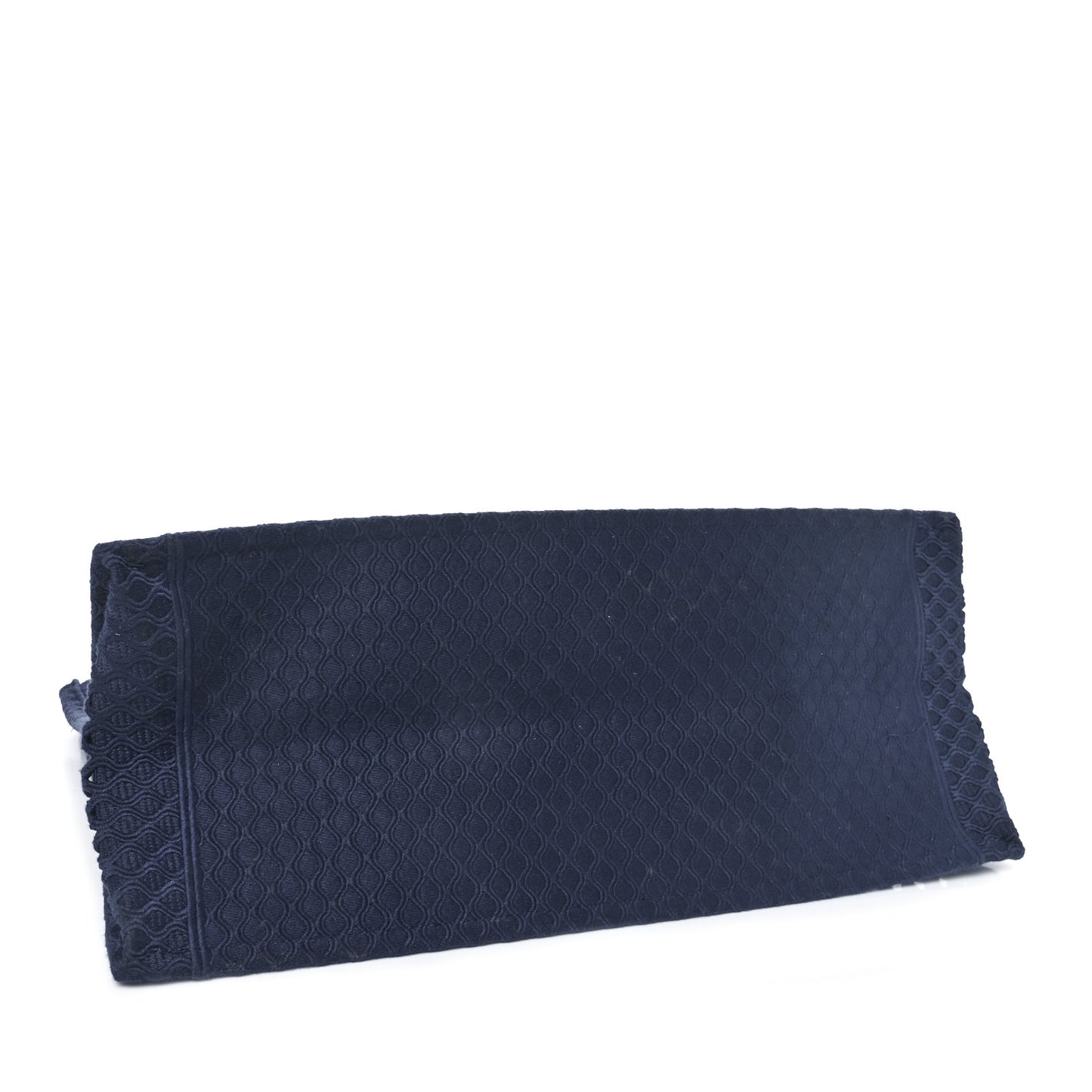 Mesh Embroidered Large Book Tote Navy Blue