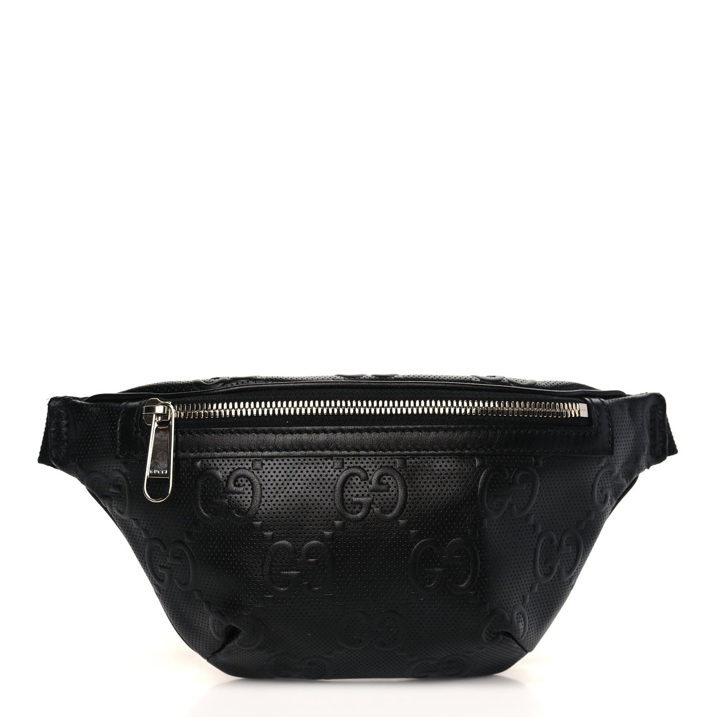 Calfskin GG Tennis Embossed Belt Bag Black