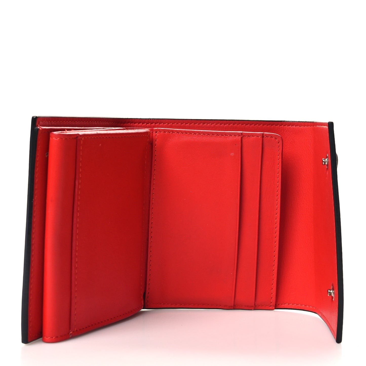 Drummed Calfskin Small Multifunction Folded Wallet Dune
