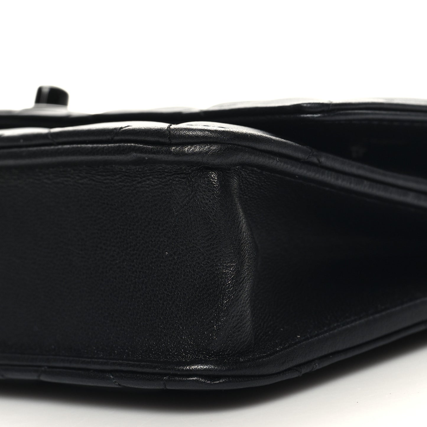 Lambskin Quilted Trendy CC Wallet On Chain WOC So Black