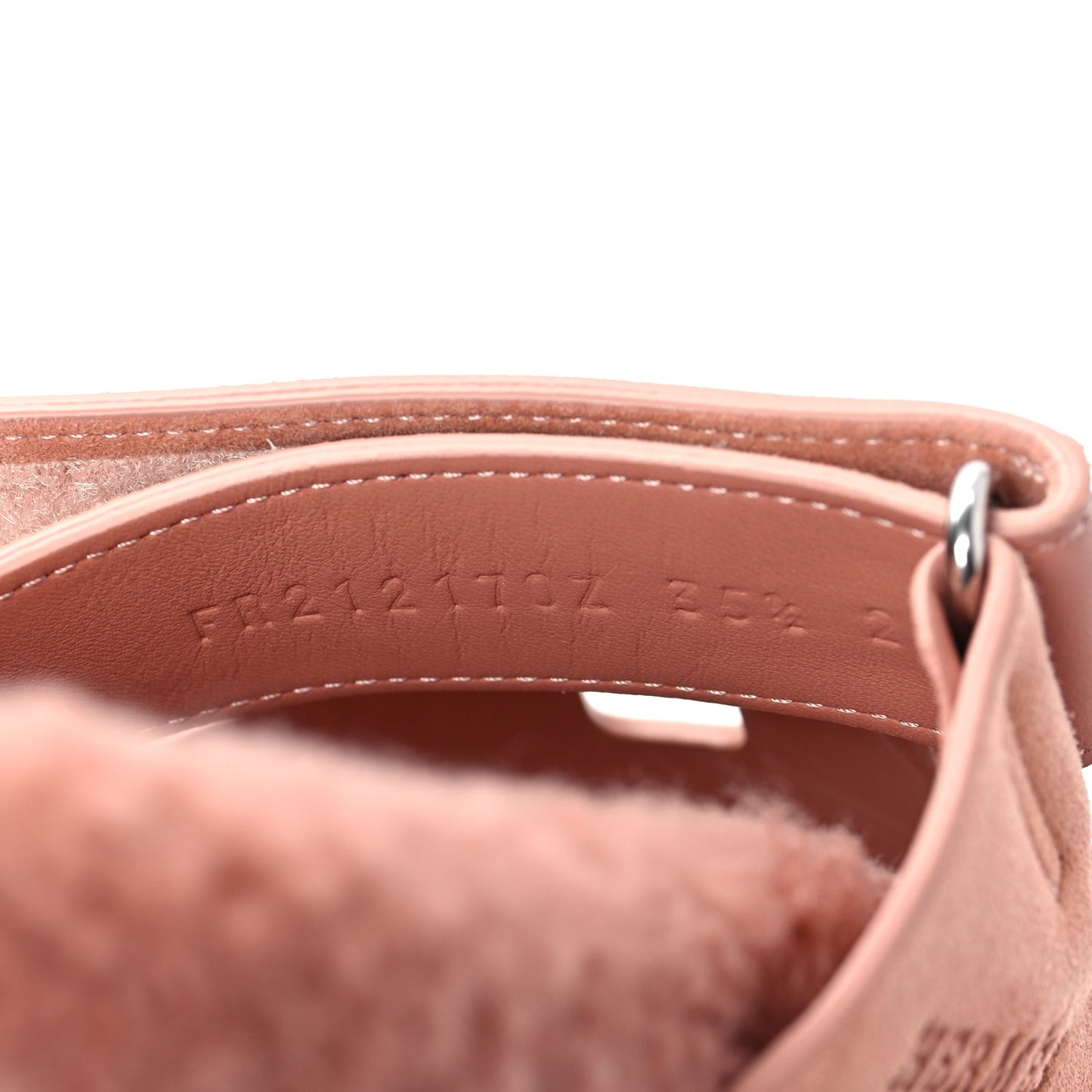 Suede Goatskin Woolskin Womens Chypre Sandals 35.5 Rose Aube