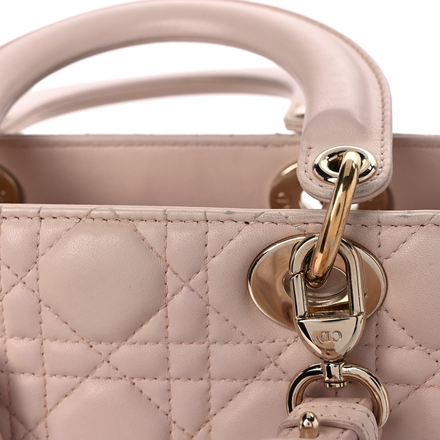 Christian Dior Lambskin Cannage Small Lucky Badges My Lady Dior Pink 9 of 9