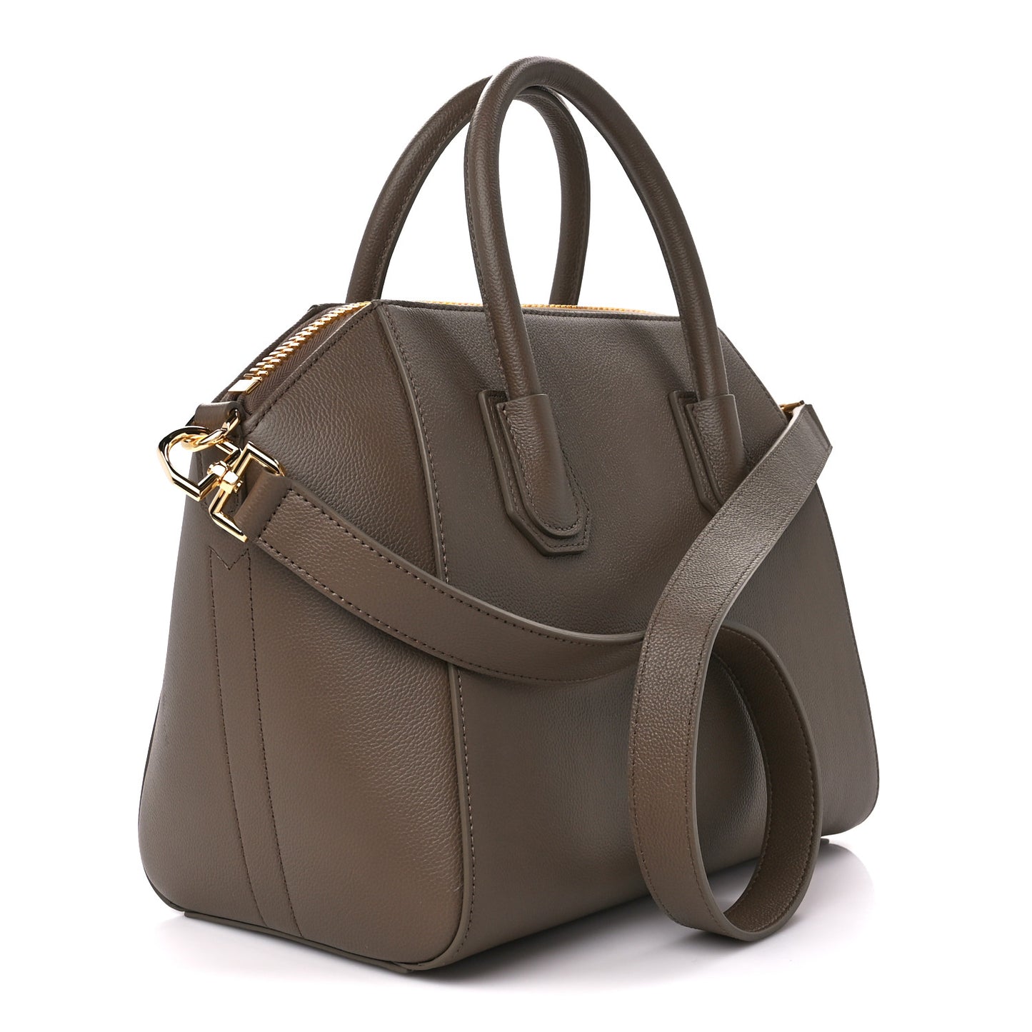 Grained Calfskin Small Antigona Taupe