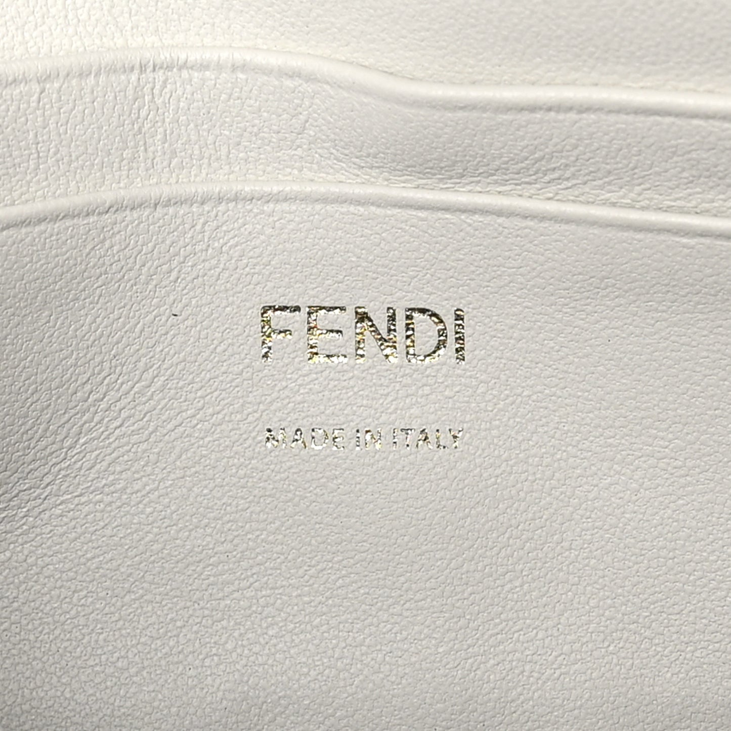 Nappa FF 1974 Embossed Mini Baguette White