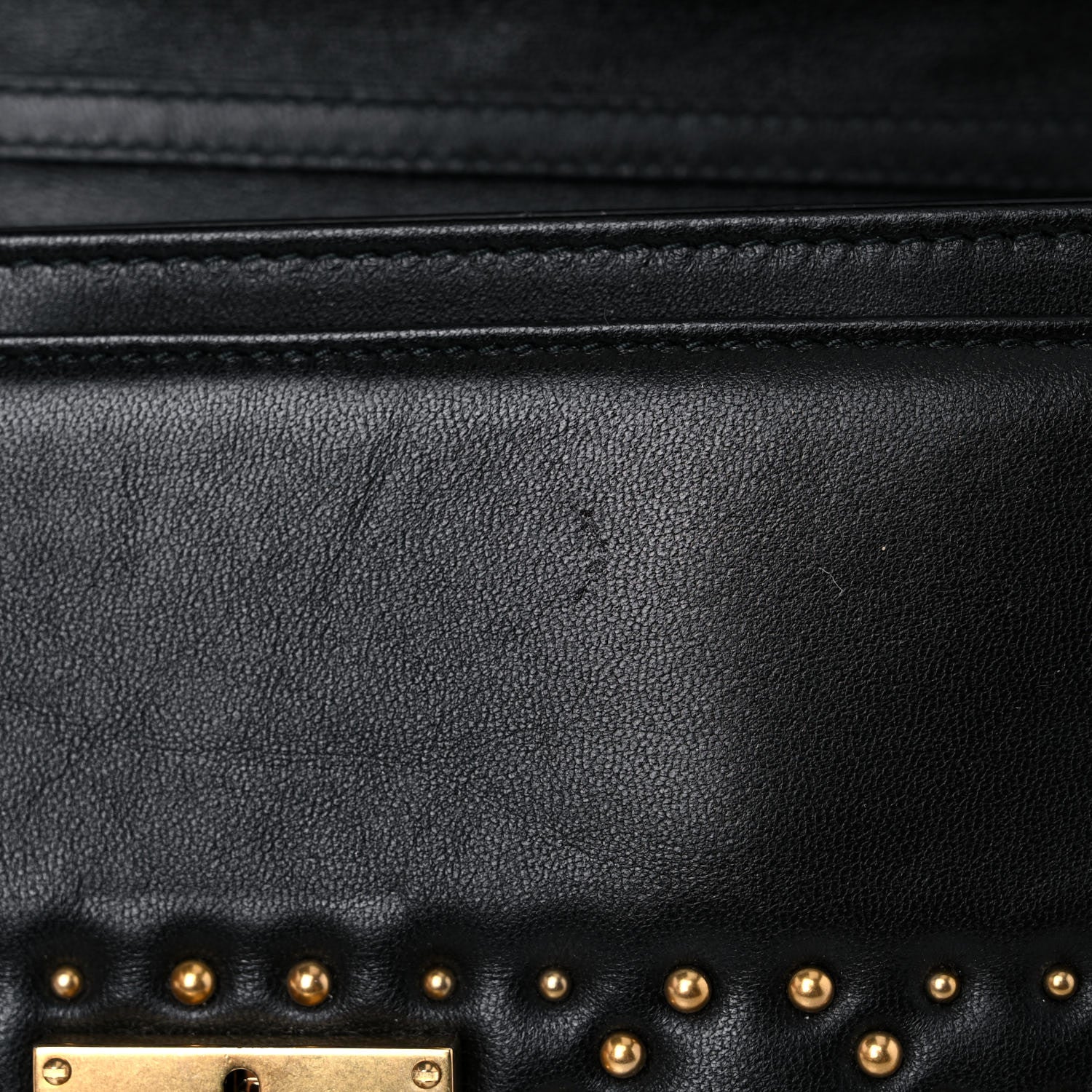 Christian Dior Lambskin Cannage Studded Dioraddict Wallet on Chain Black 13 of 13