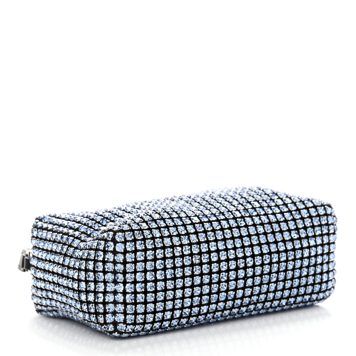 Mesh Crystal Rhinestone Mini Heiress Pouch Navy